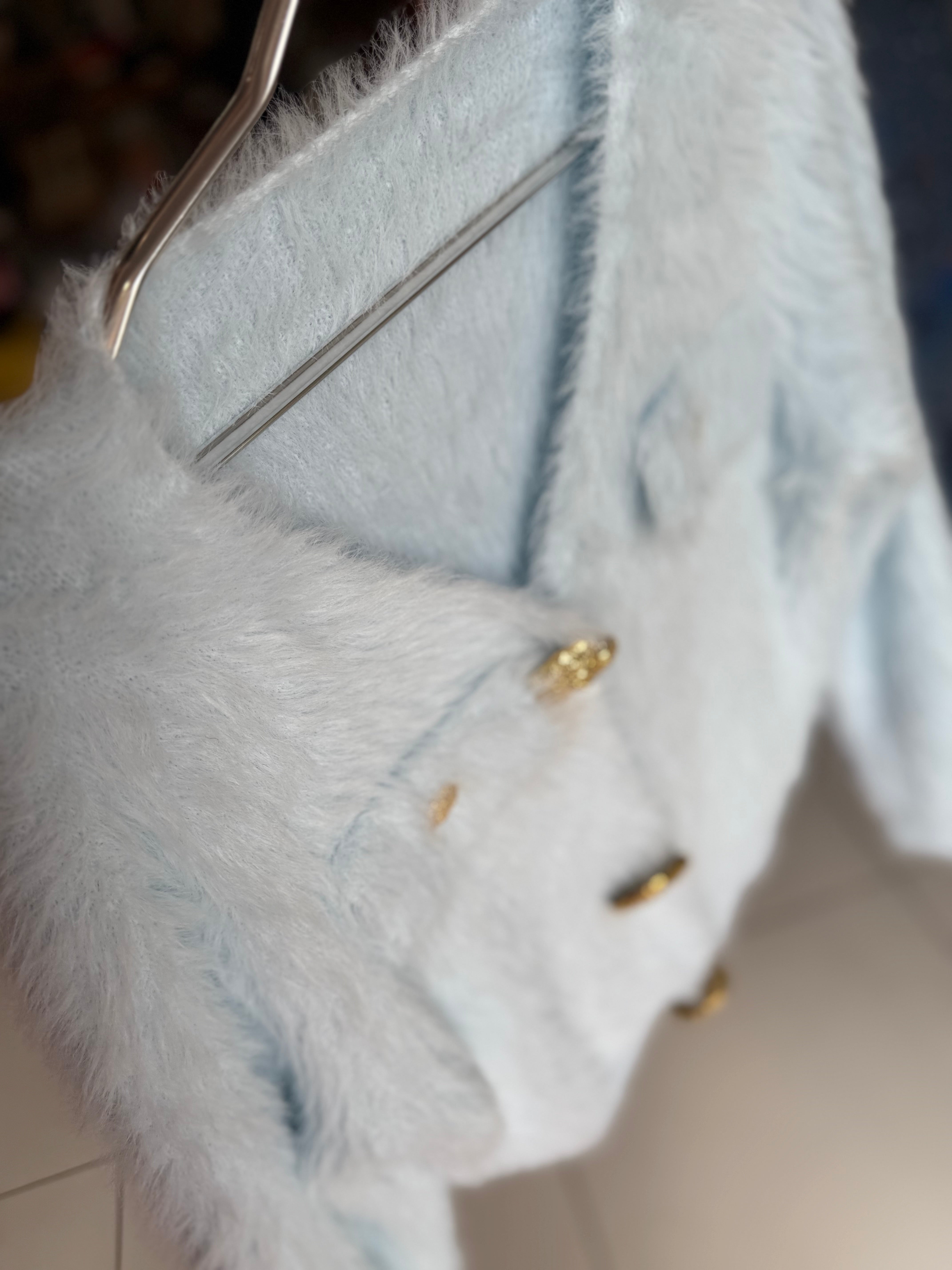 Gold bottoms fur sweater