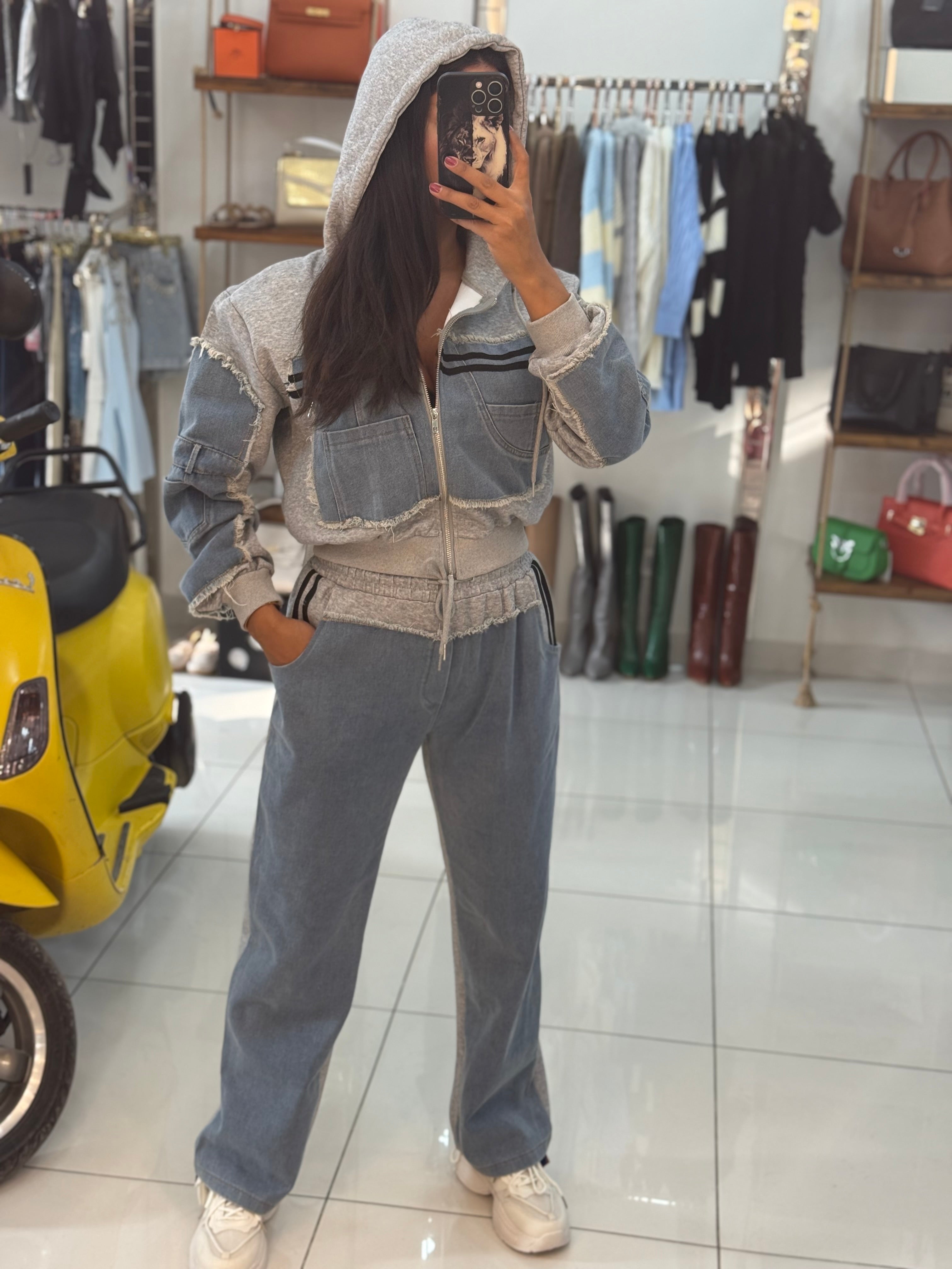 Denim Vibes Two-Tone Set