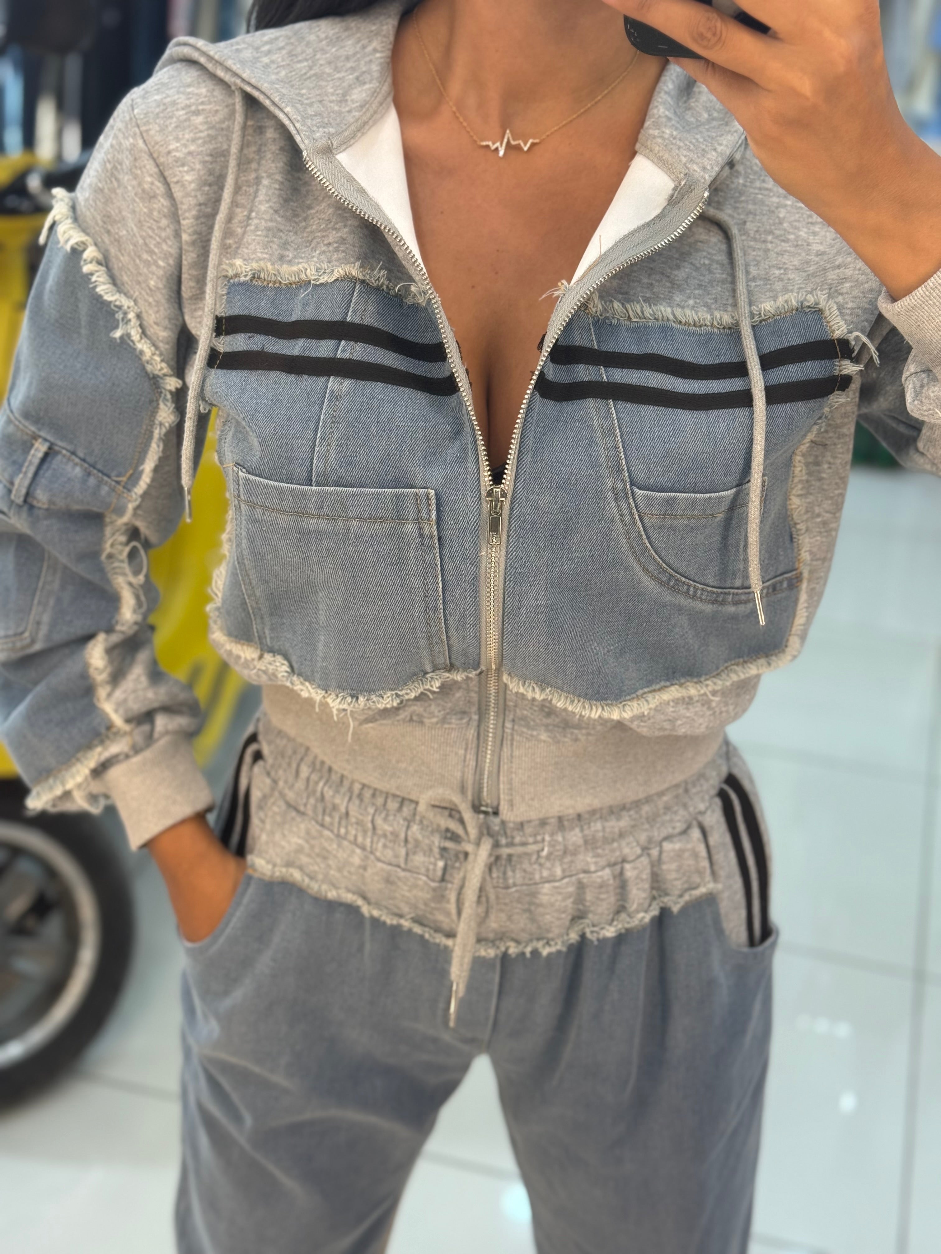 Denim Vibes Two-Tone Set