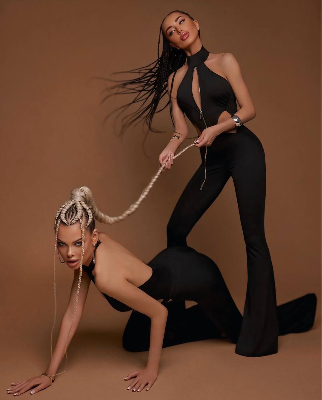 Open waist jumpsuit with belt