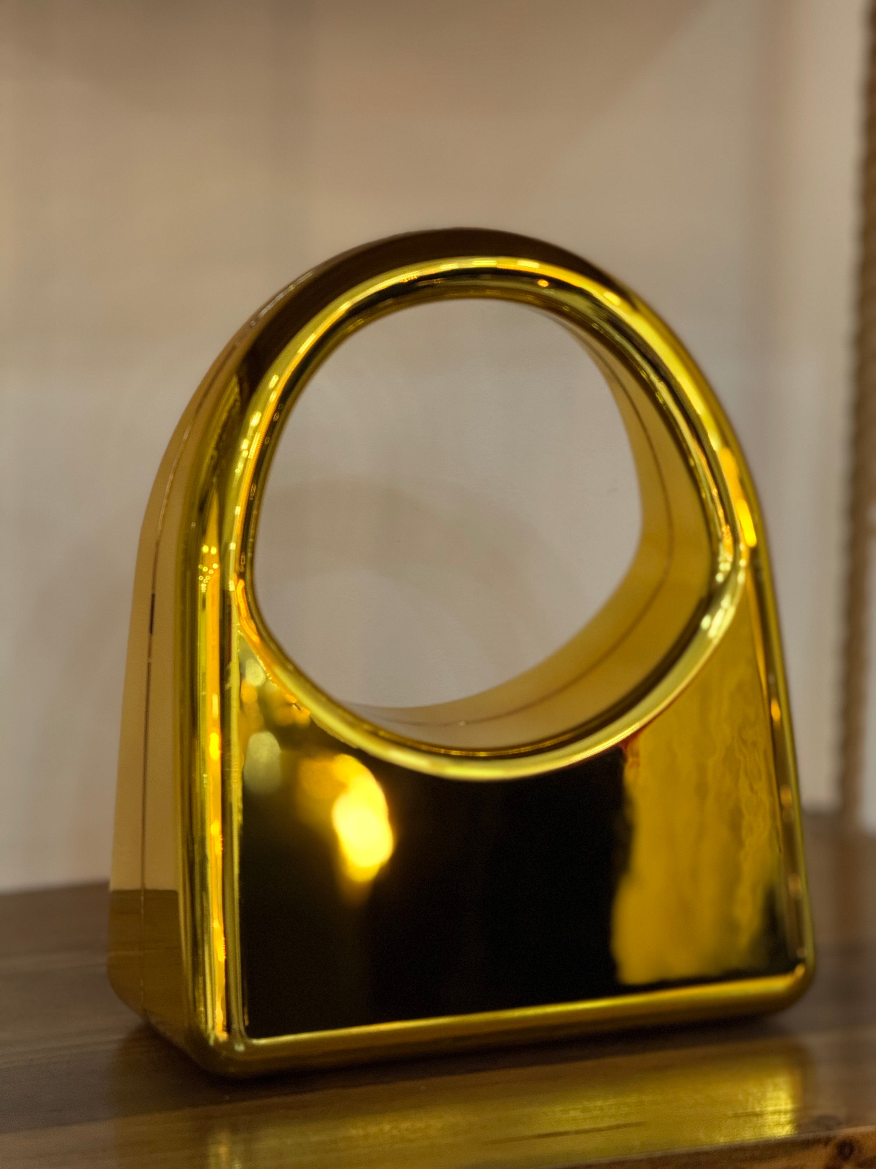 Dome Gold Mirror Bag