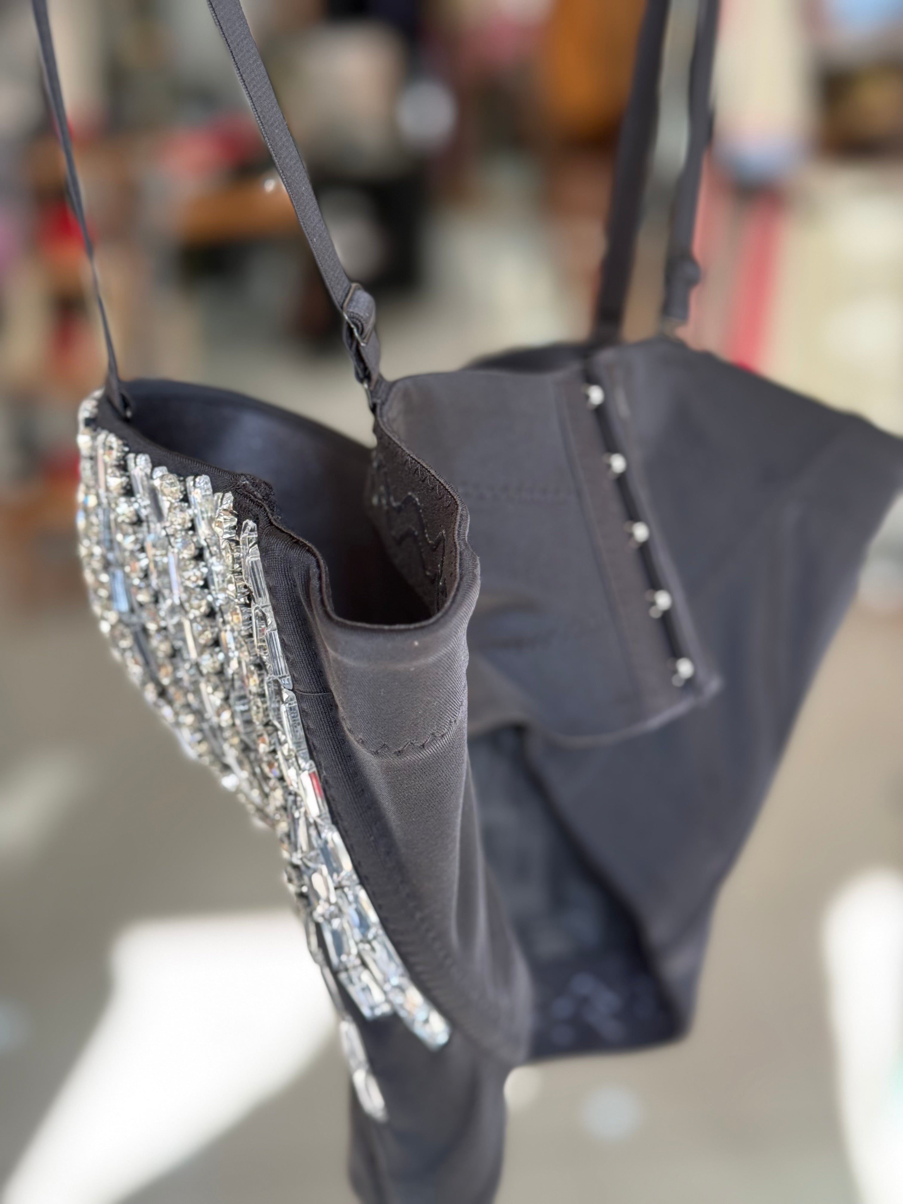 Baguette stoned padded corset