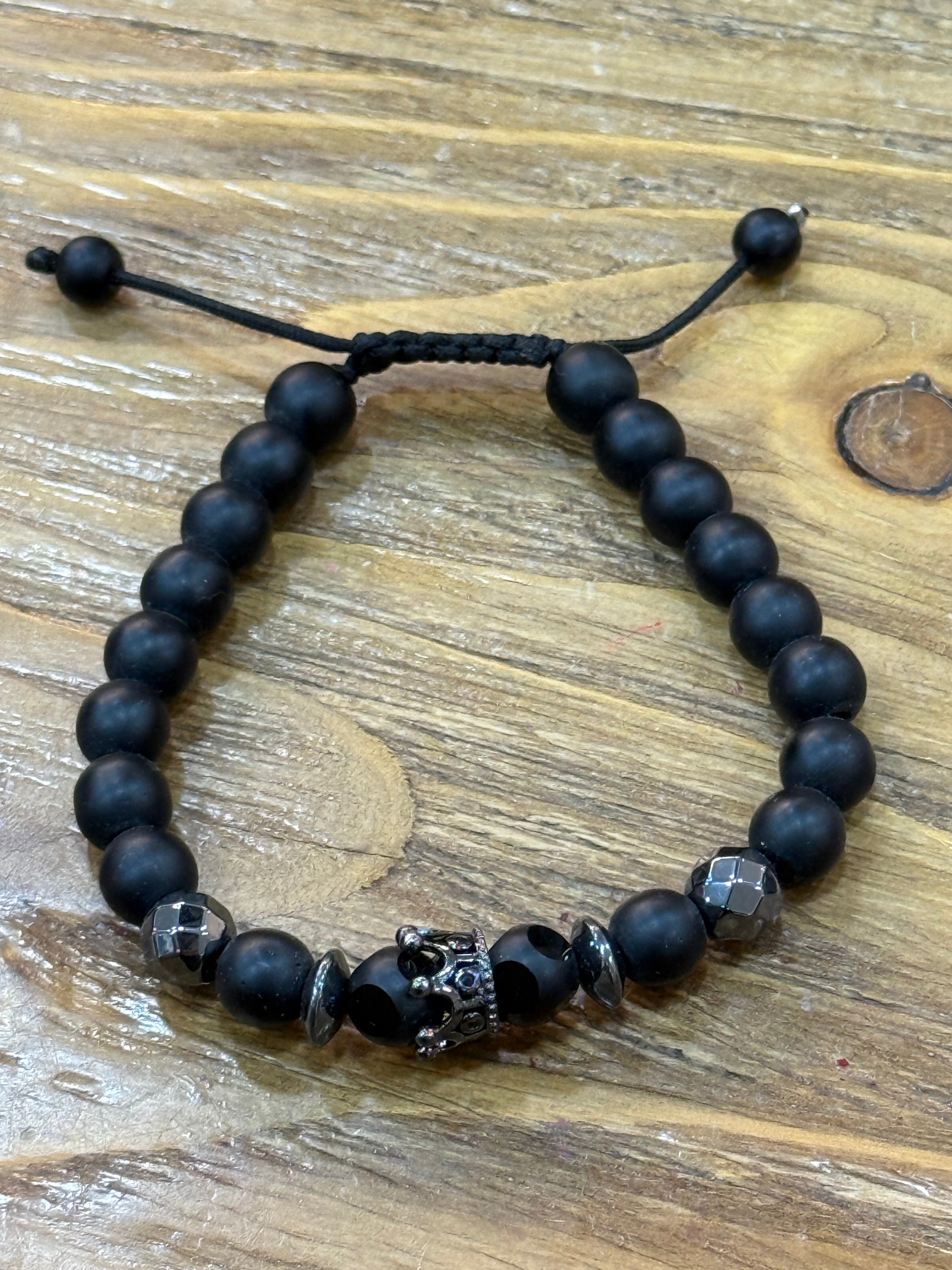 Chambala blk beads bracelet