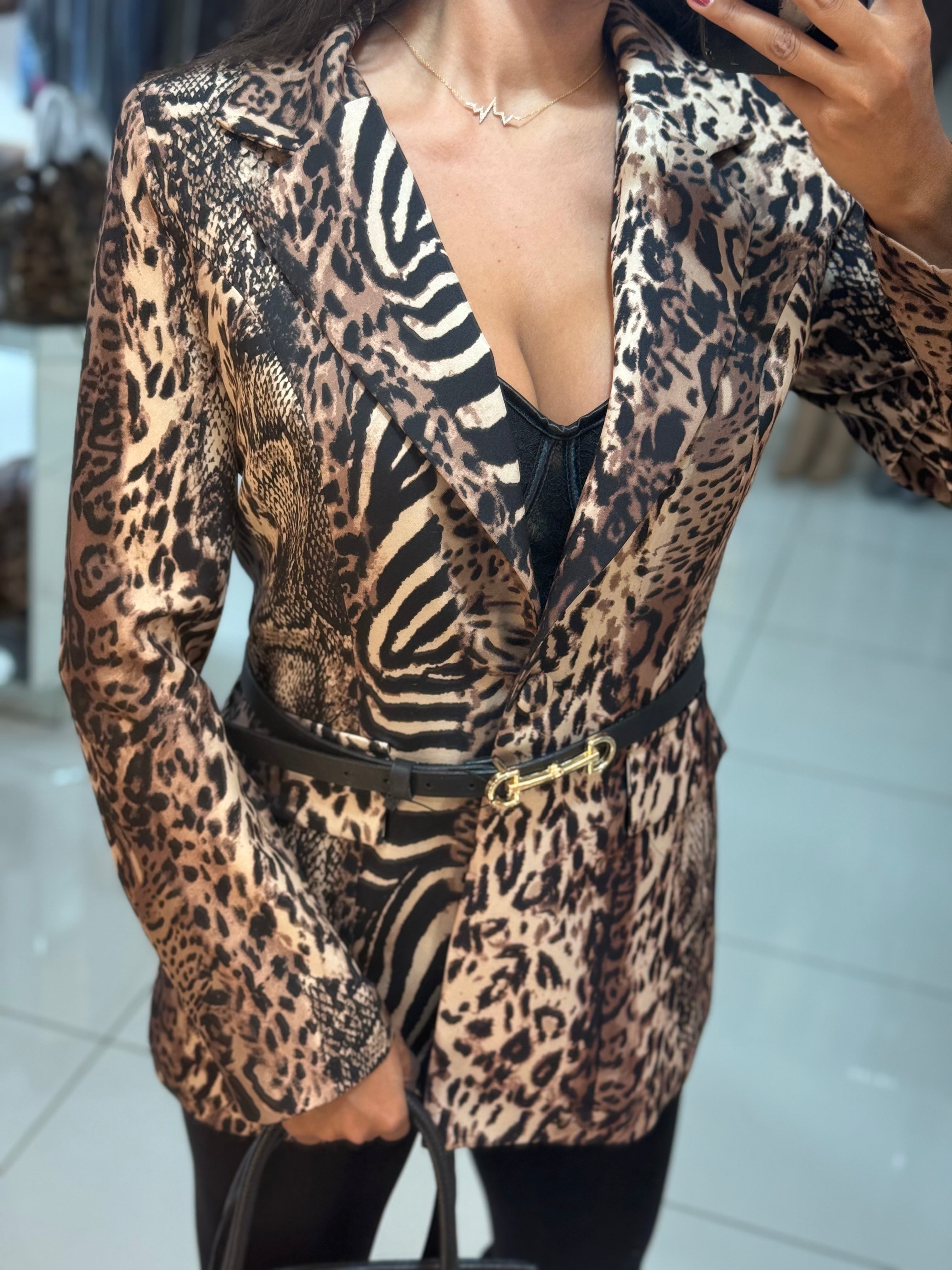 Leopard blazer