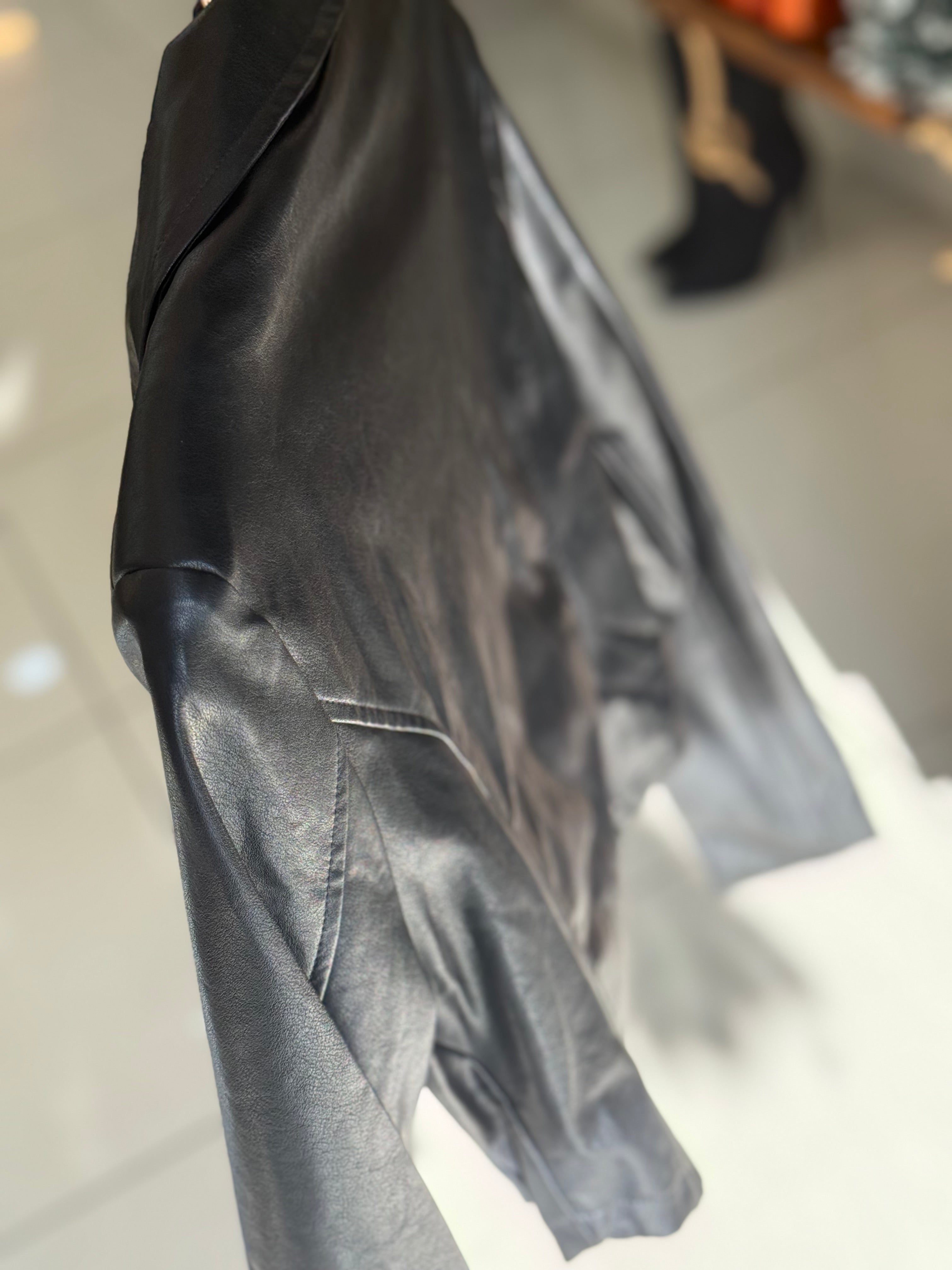 Zipper-Detail Leather Jacket