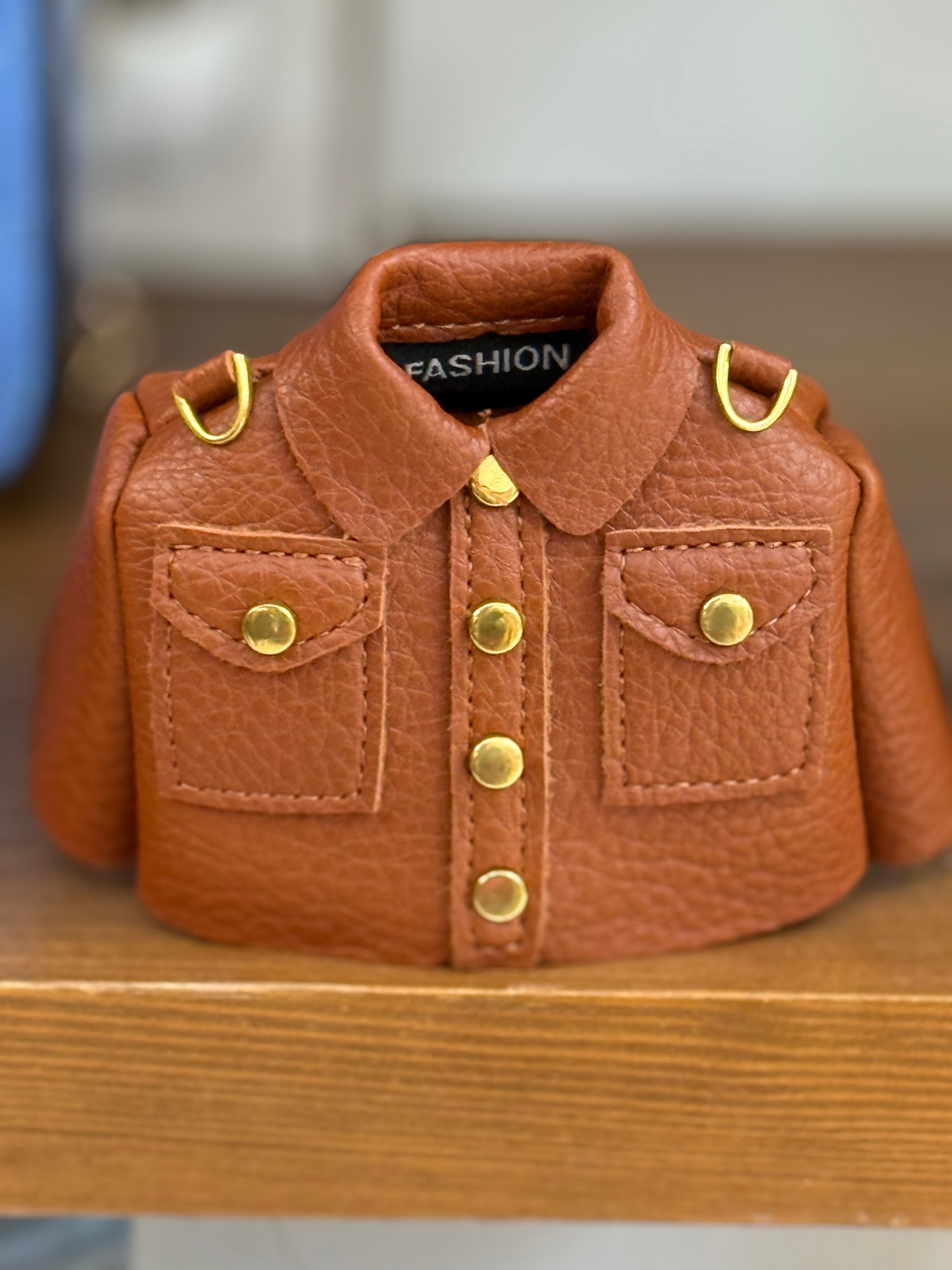 Mini brown leather bag