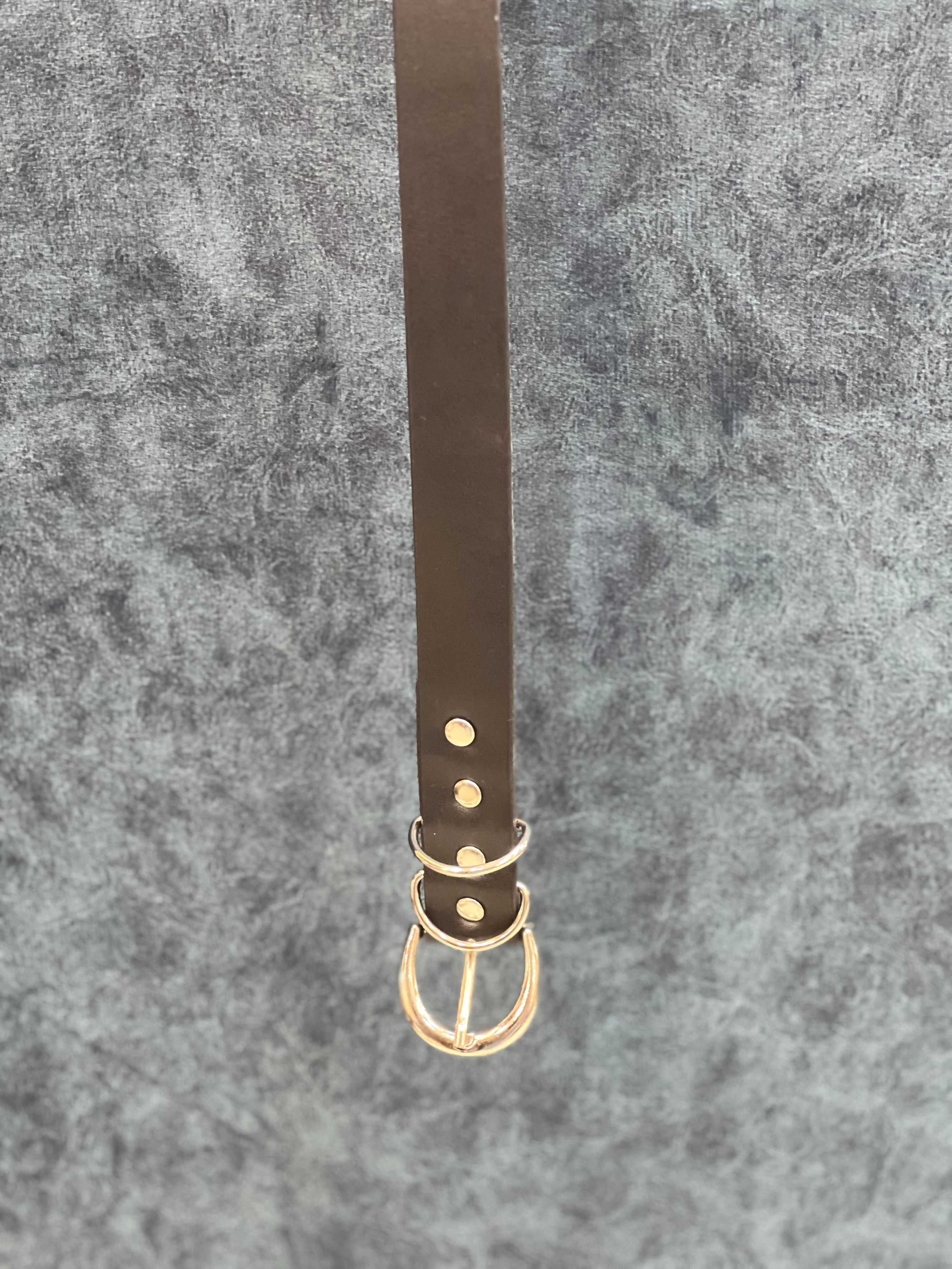 Leather Black Thin Belt