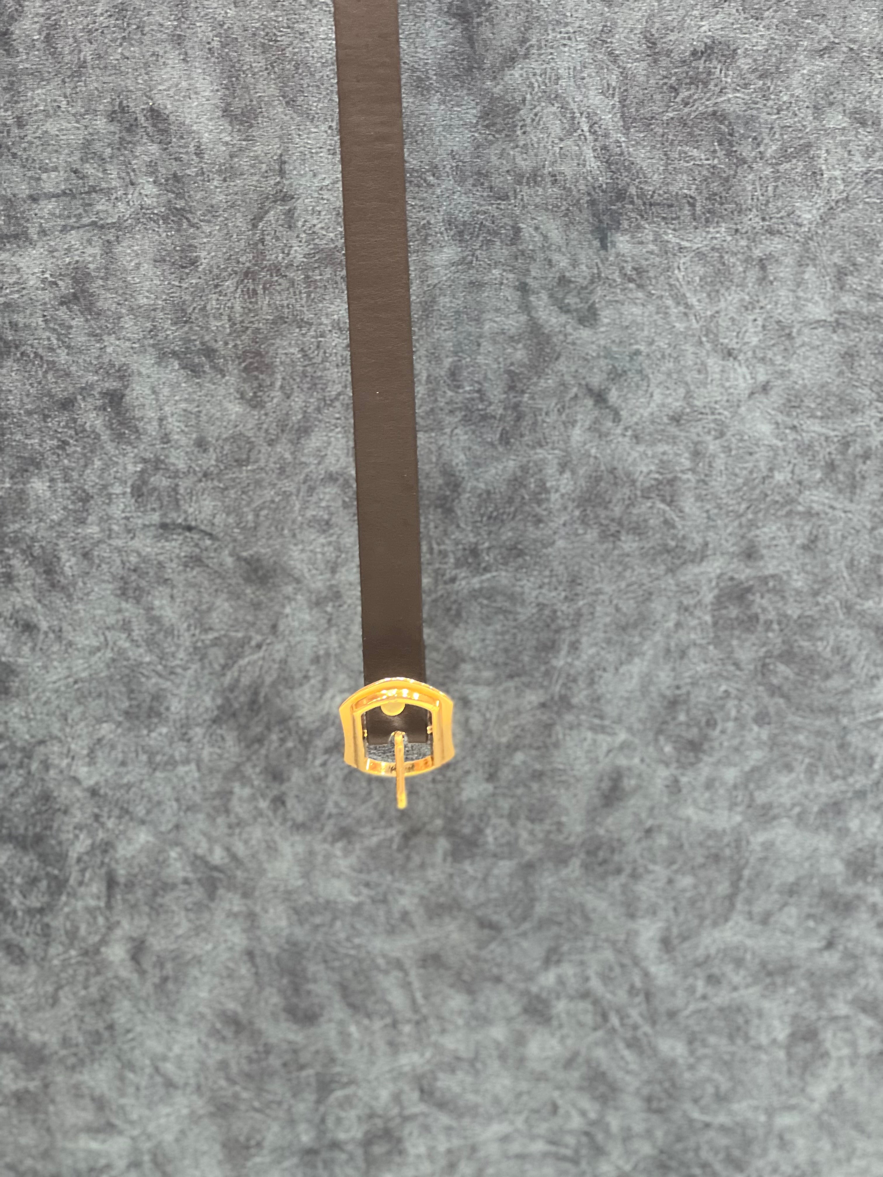 Thin Leather Black Belt