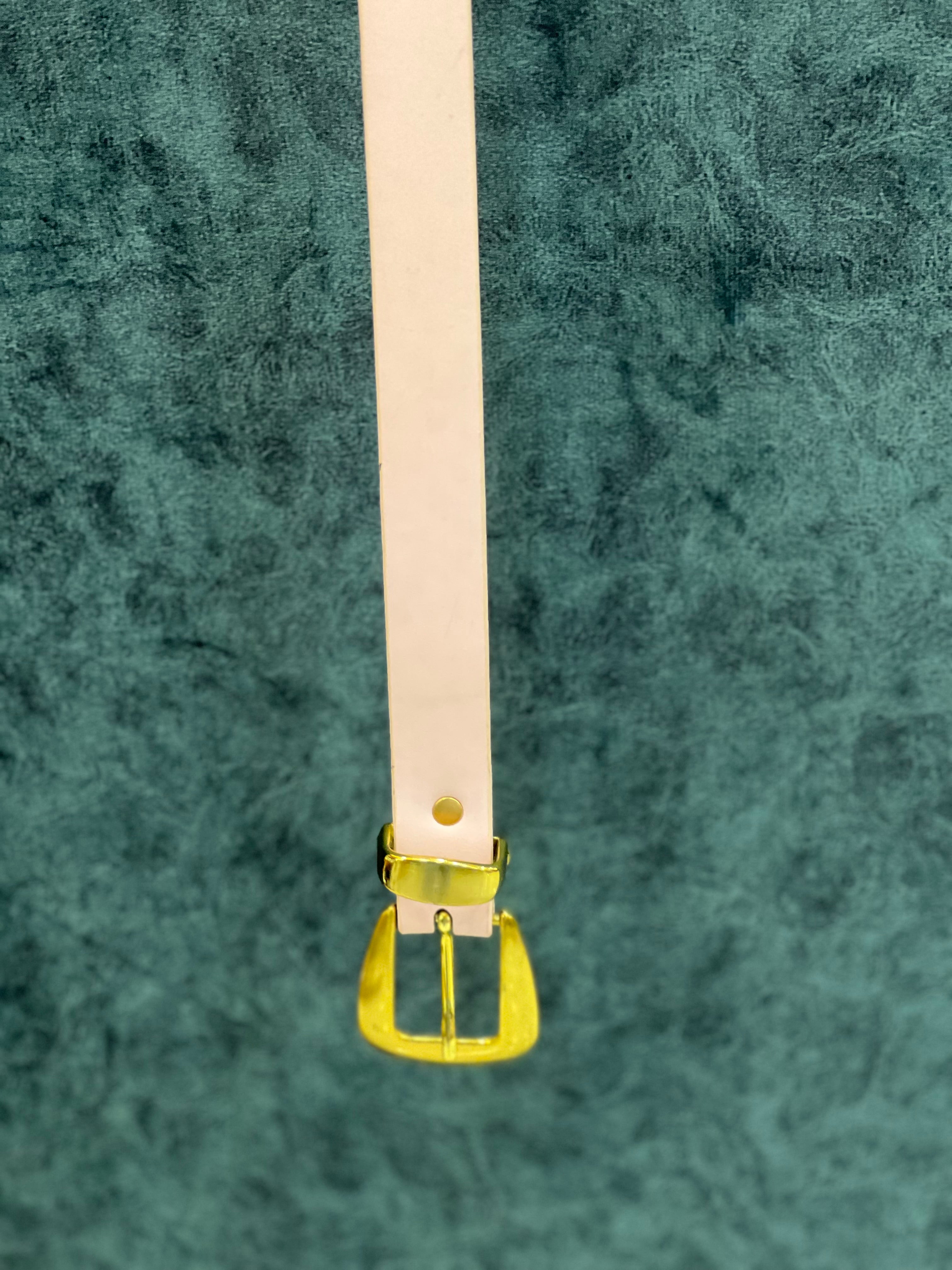 Leather Powder Pink Belt