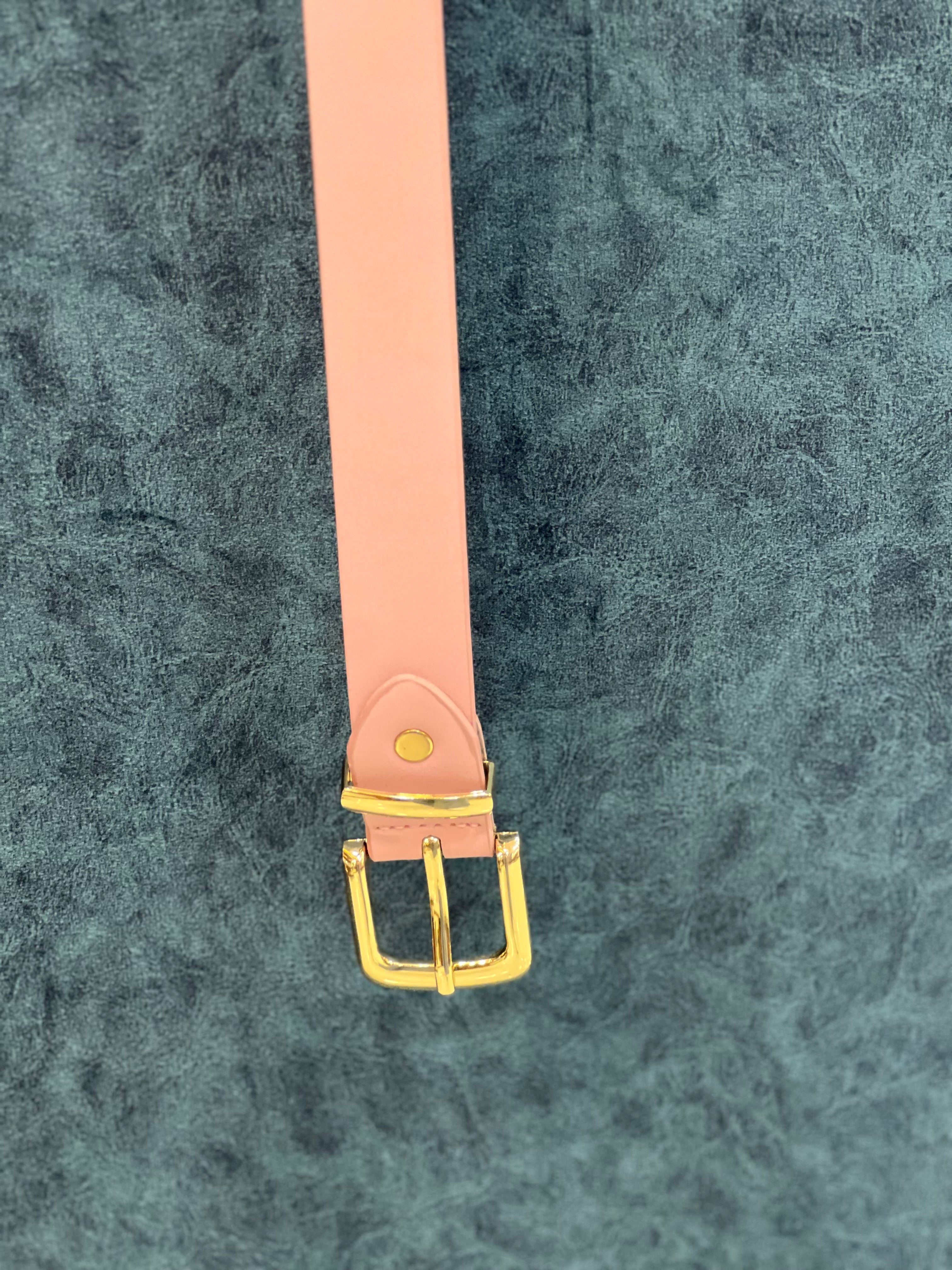 Leather Pink Belt