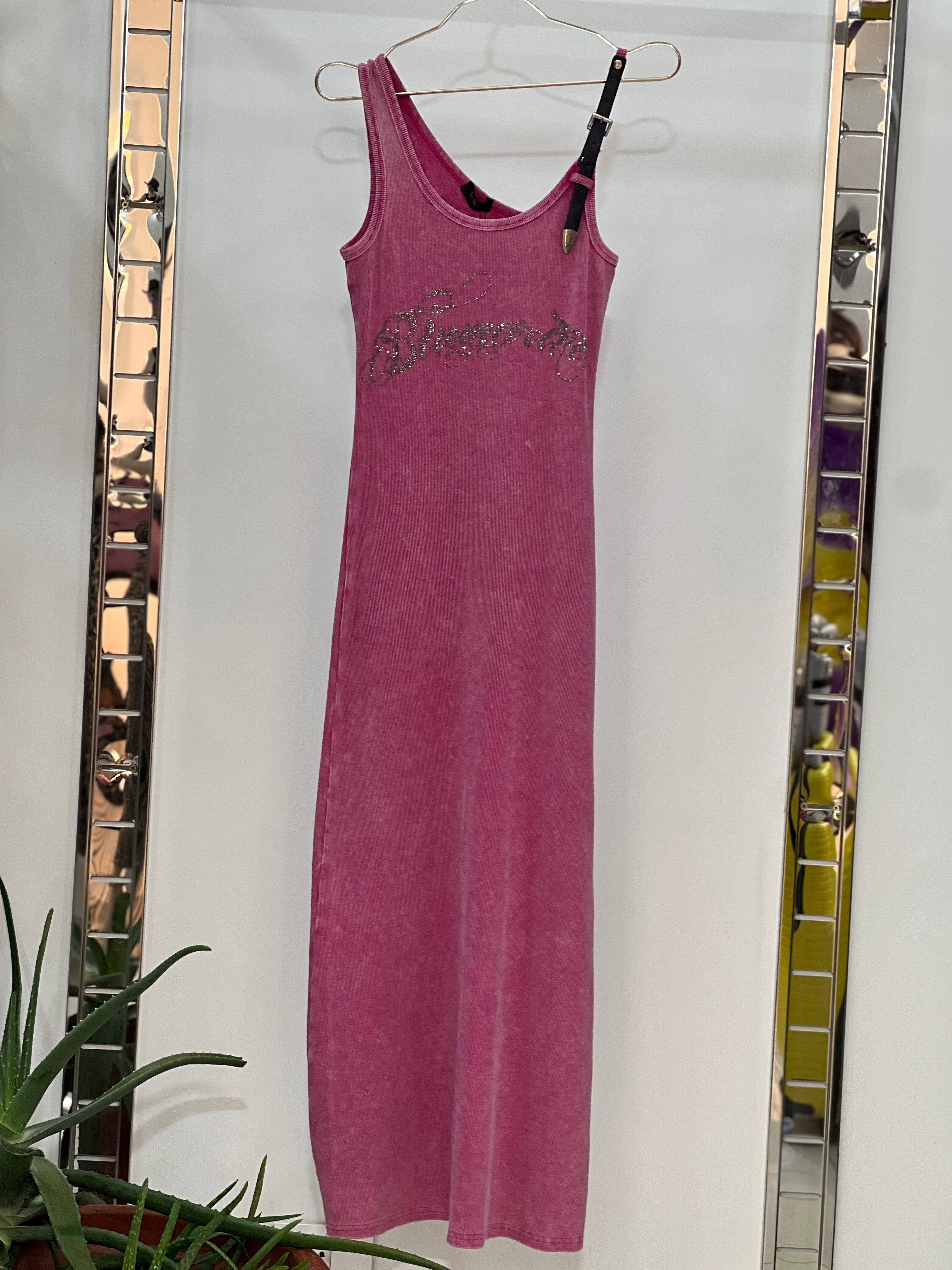 Denim Embellished Long Dress