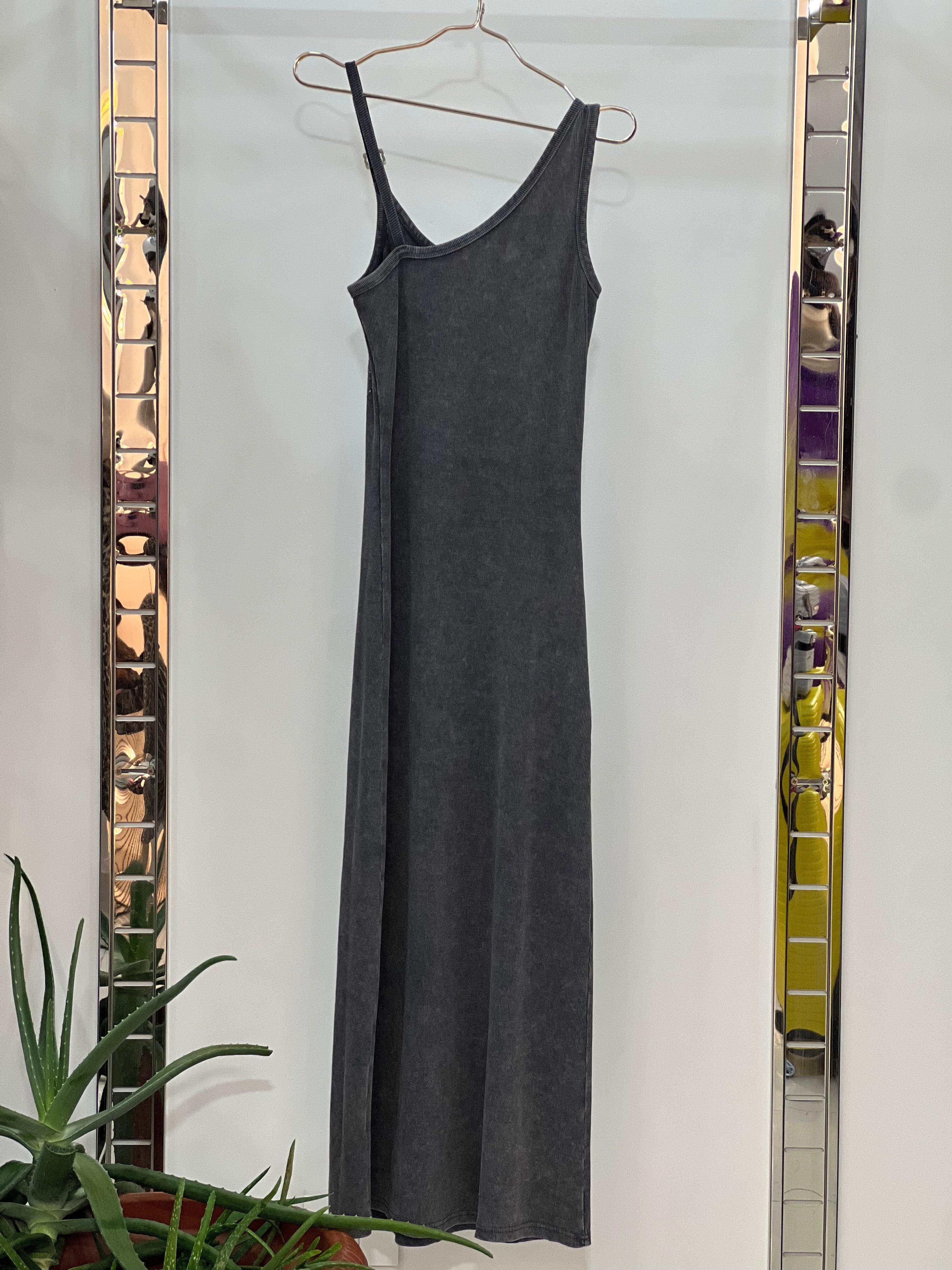 Denim Embellished Long Dress