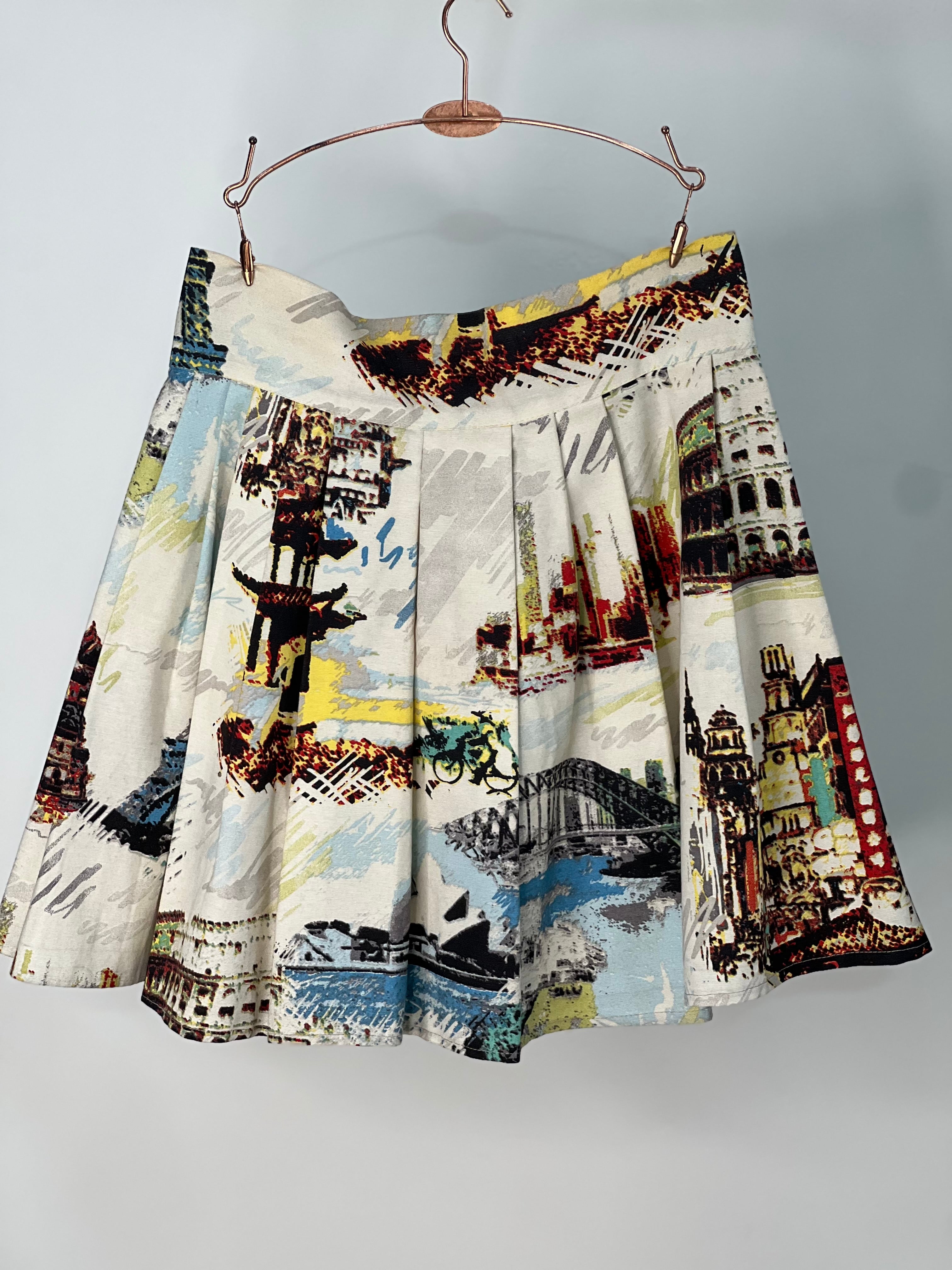 Paris Romance Print Skirt – Eiffel Tower Edition