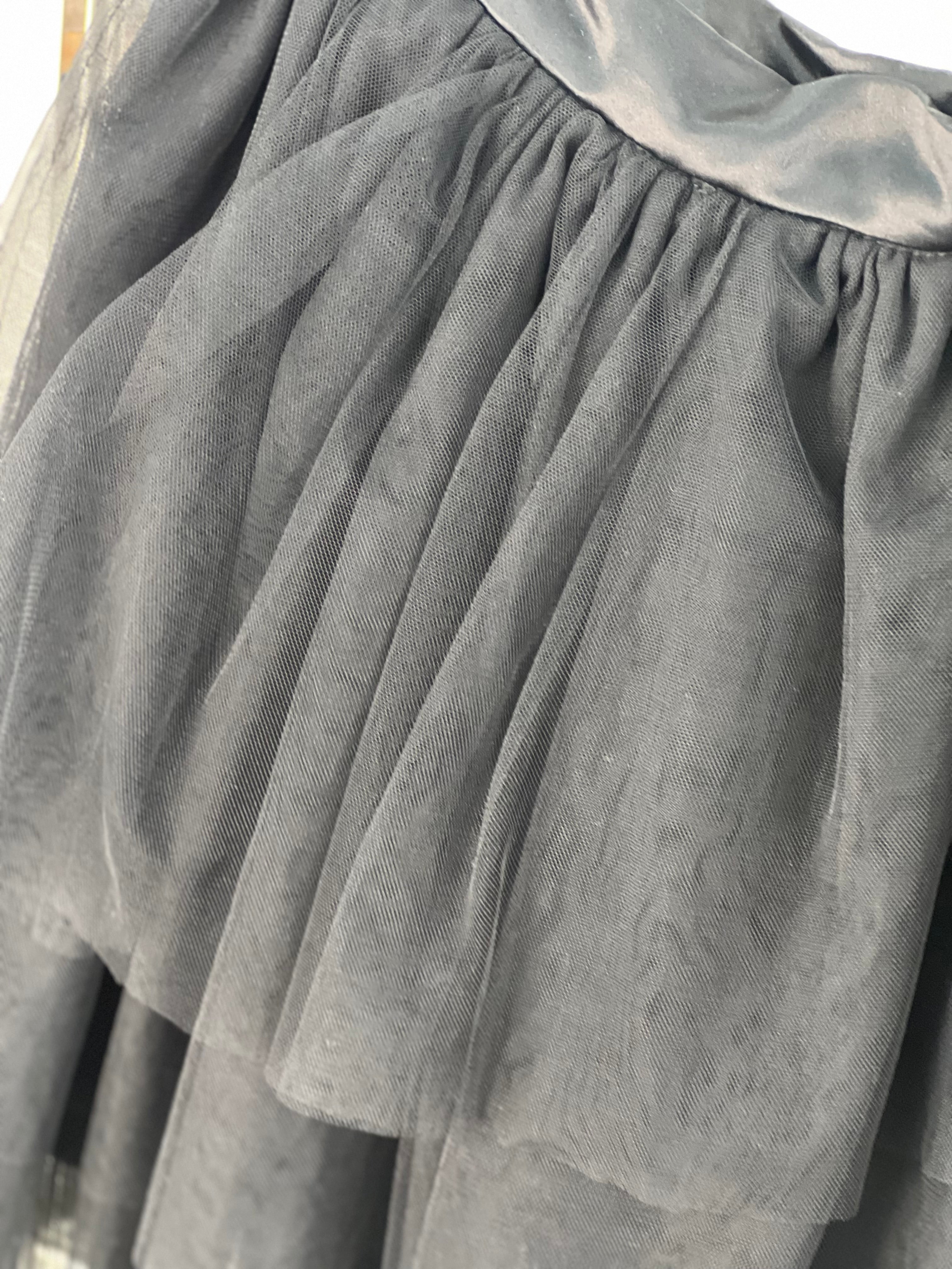 The Noir Puff – Black Tulle Mini Skirt