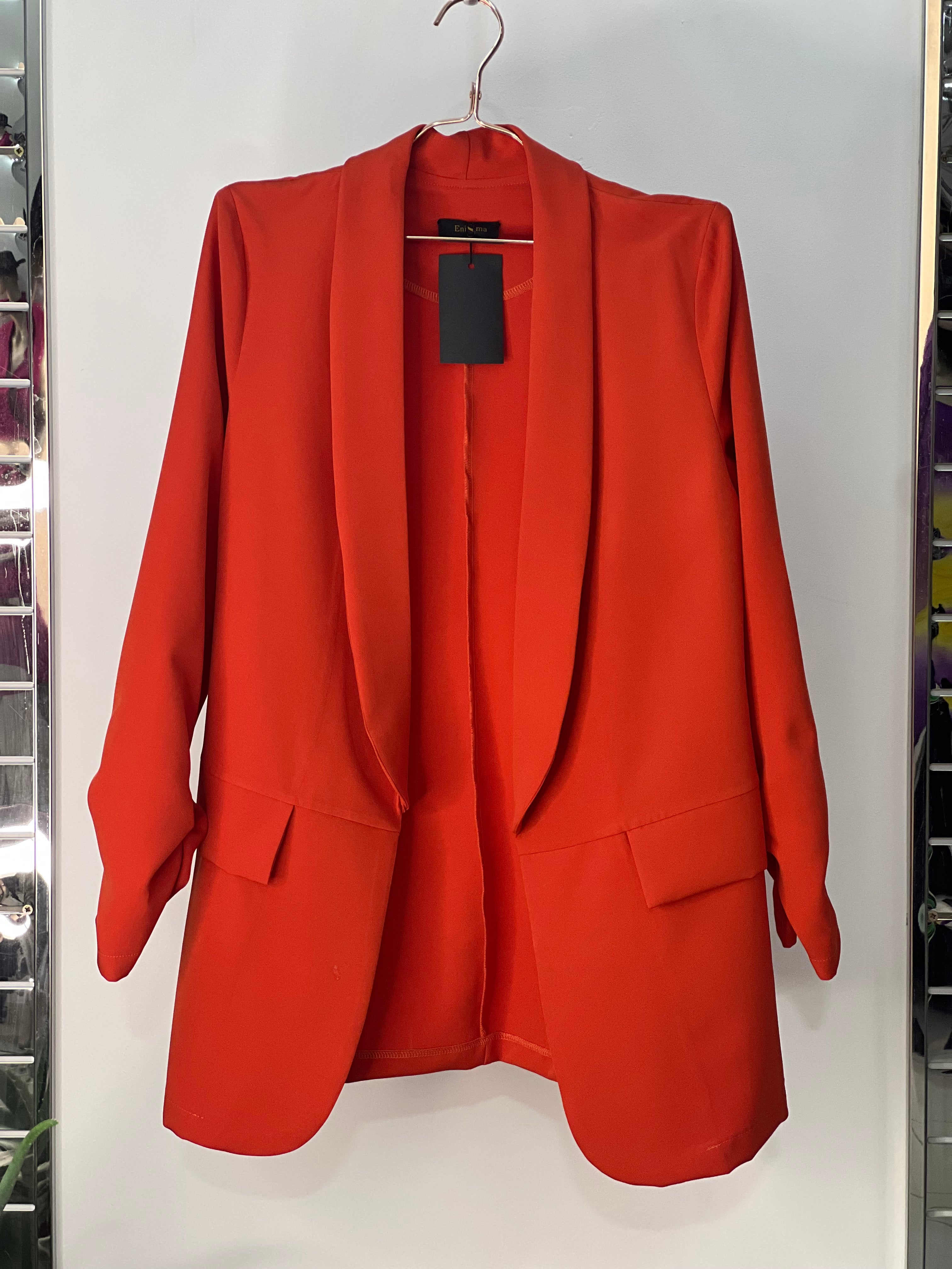 Minimalist Longline Open-Front Blazer