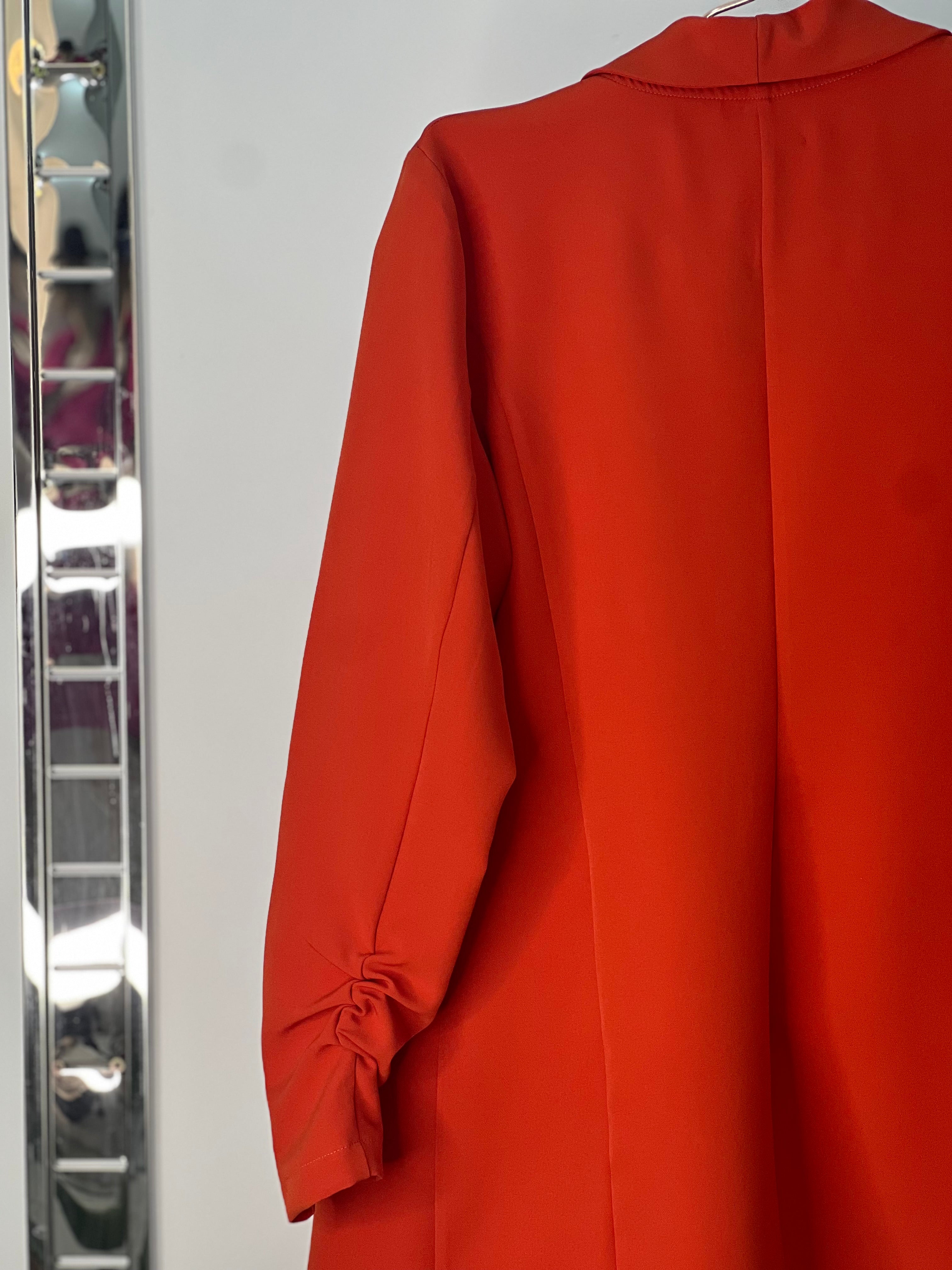 Minimalist Longline Open-Front Blazer