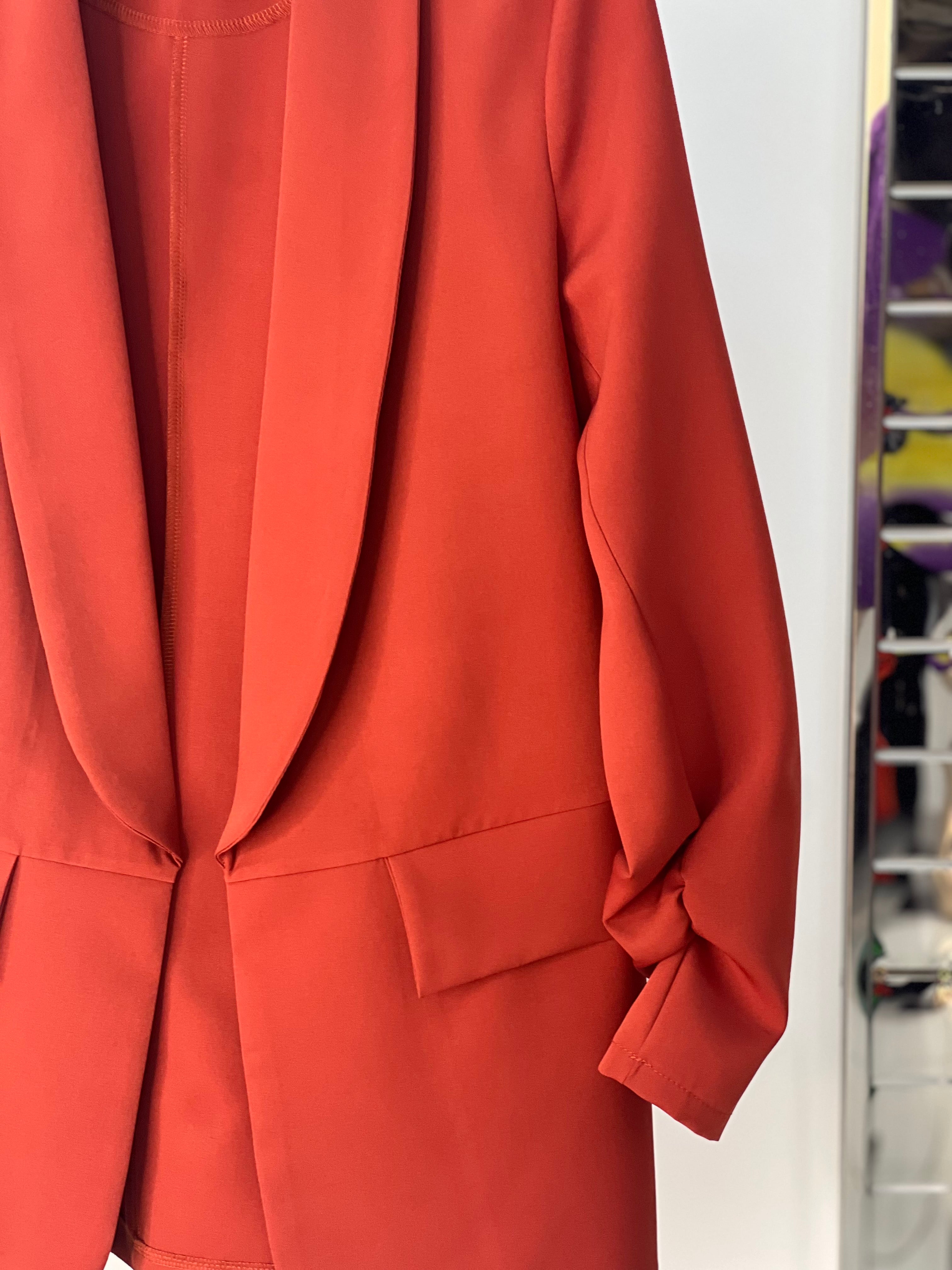 Minimalist Longline Open-Front Blazer