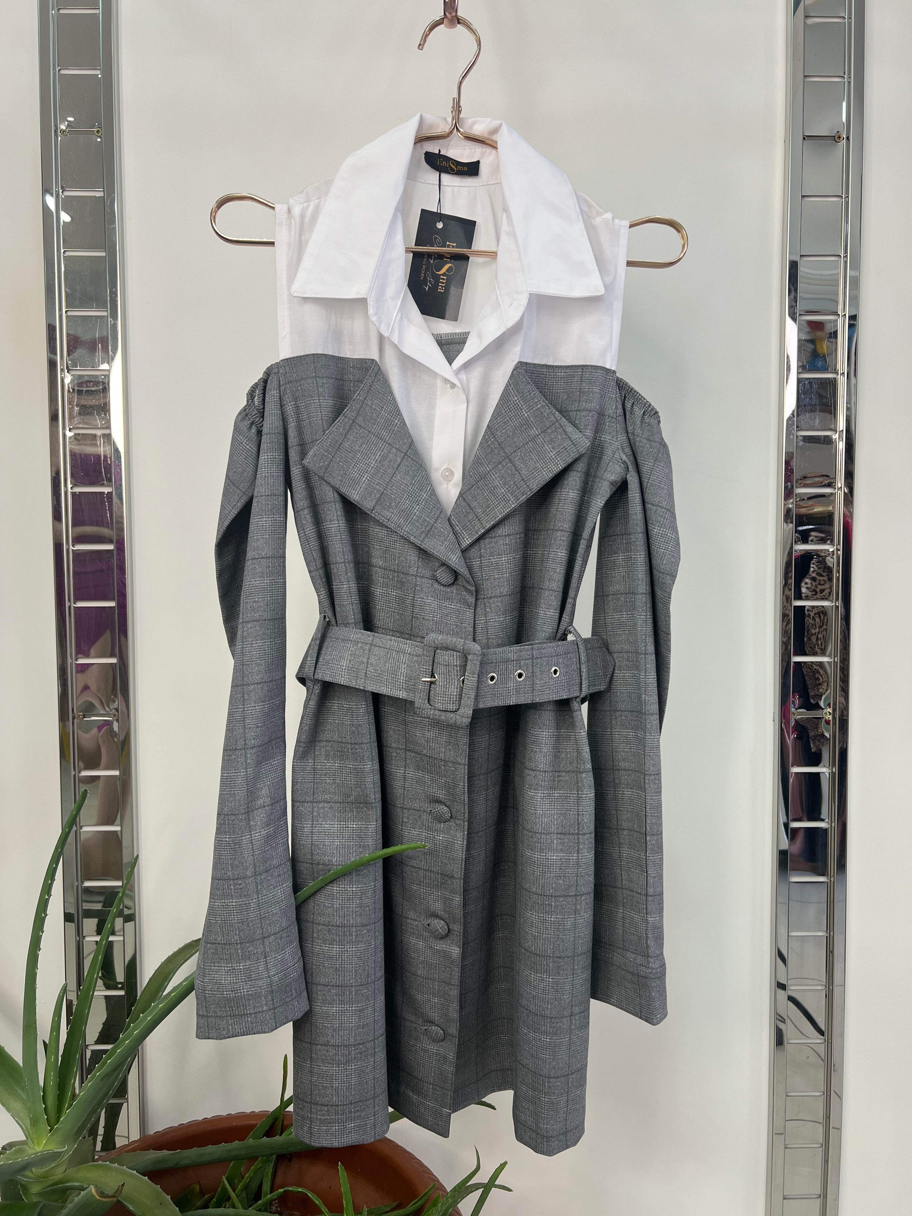 Power Play Plaid Blazer Dress