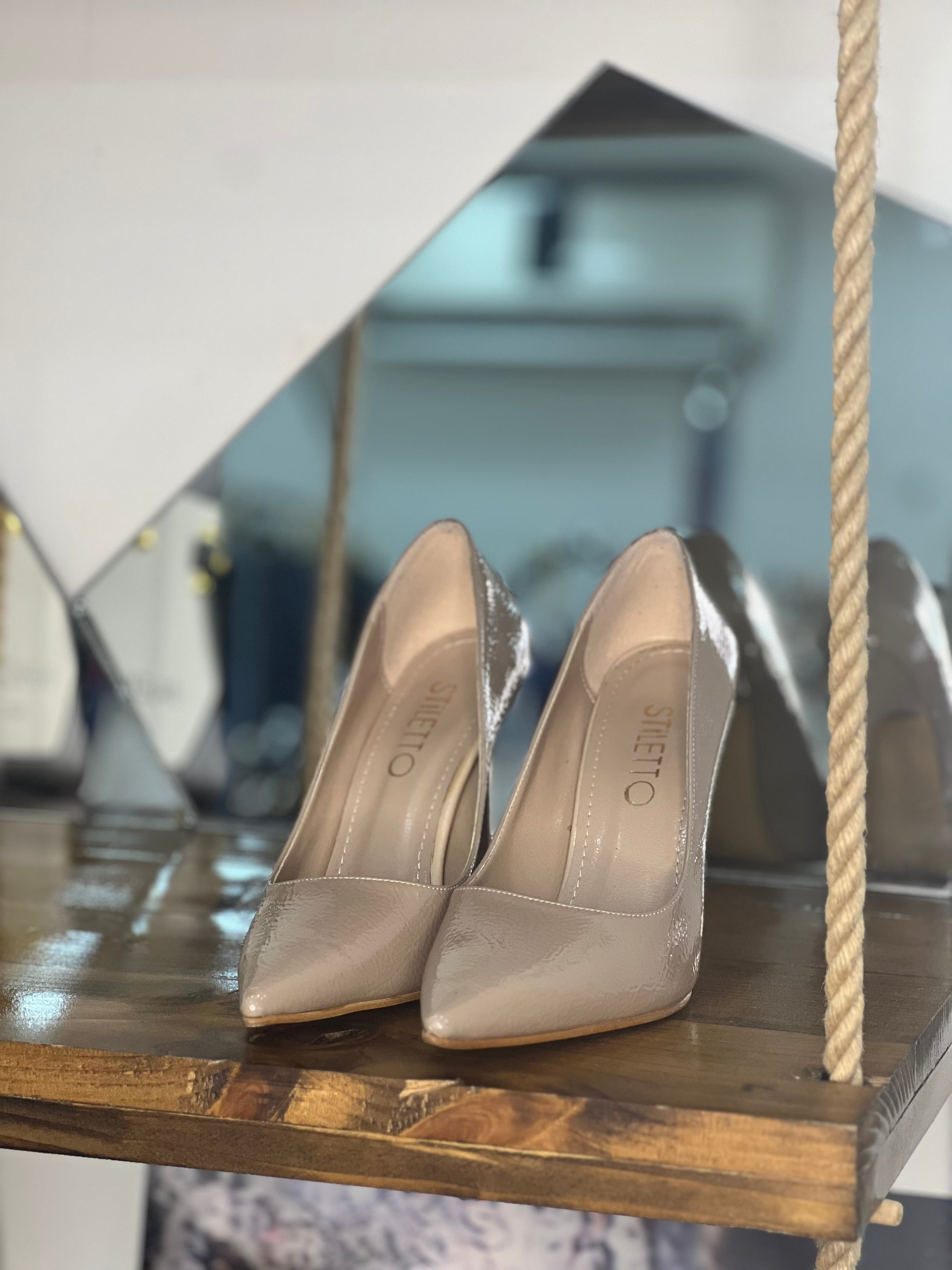 Stiletto Leather Nude High Heel