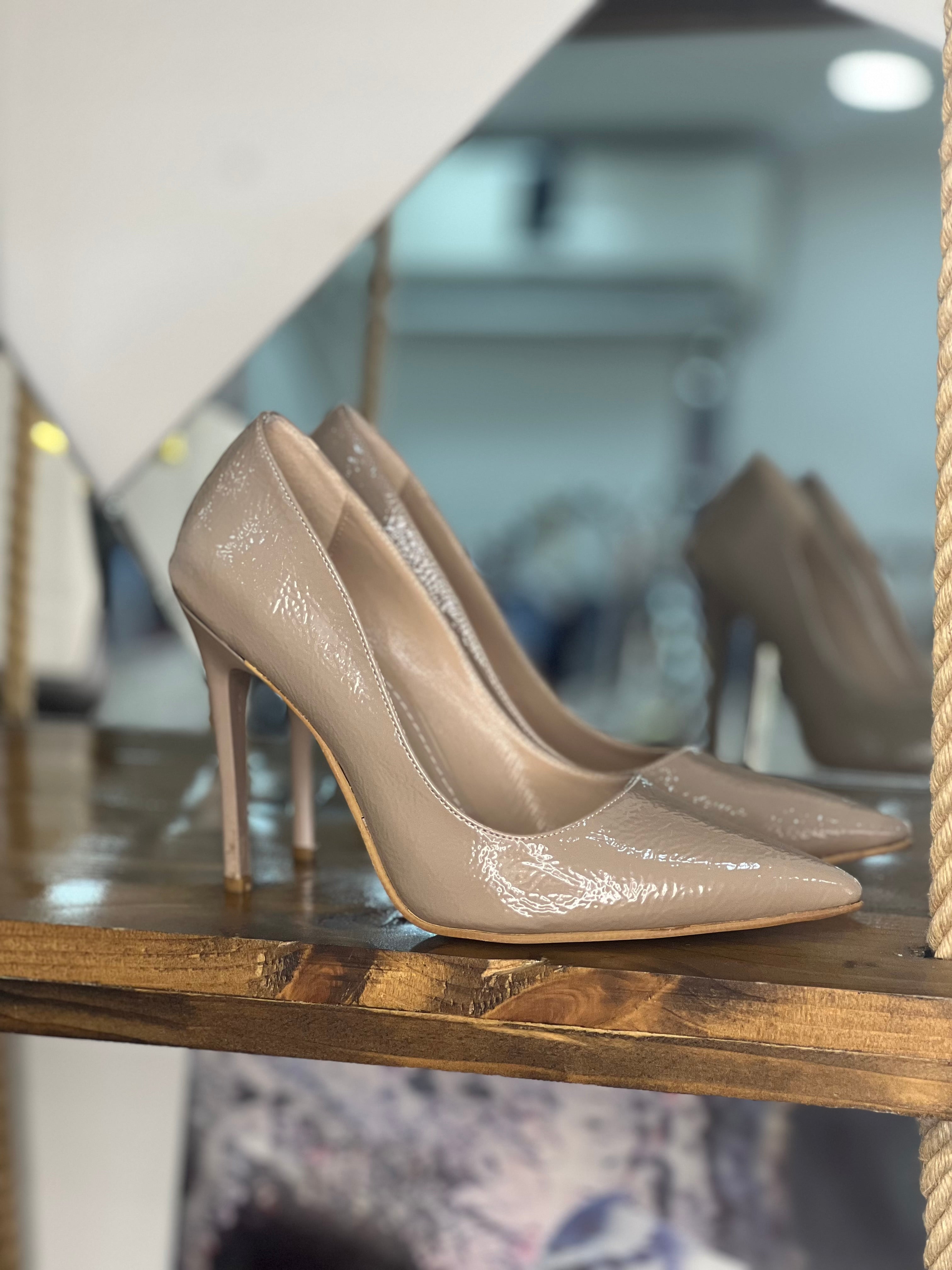 Stiletto Leather Nude High Heel