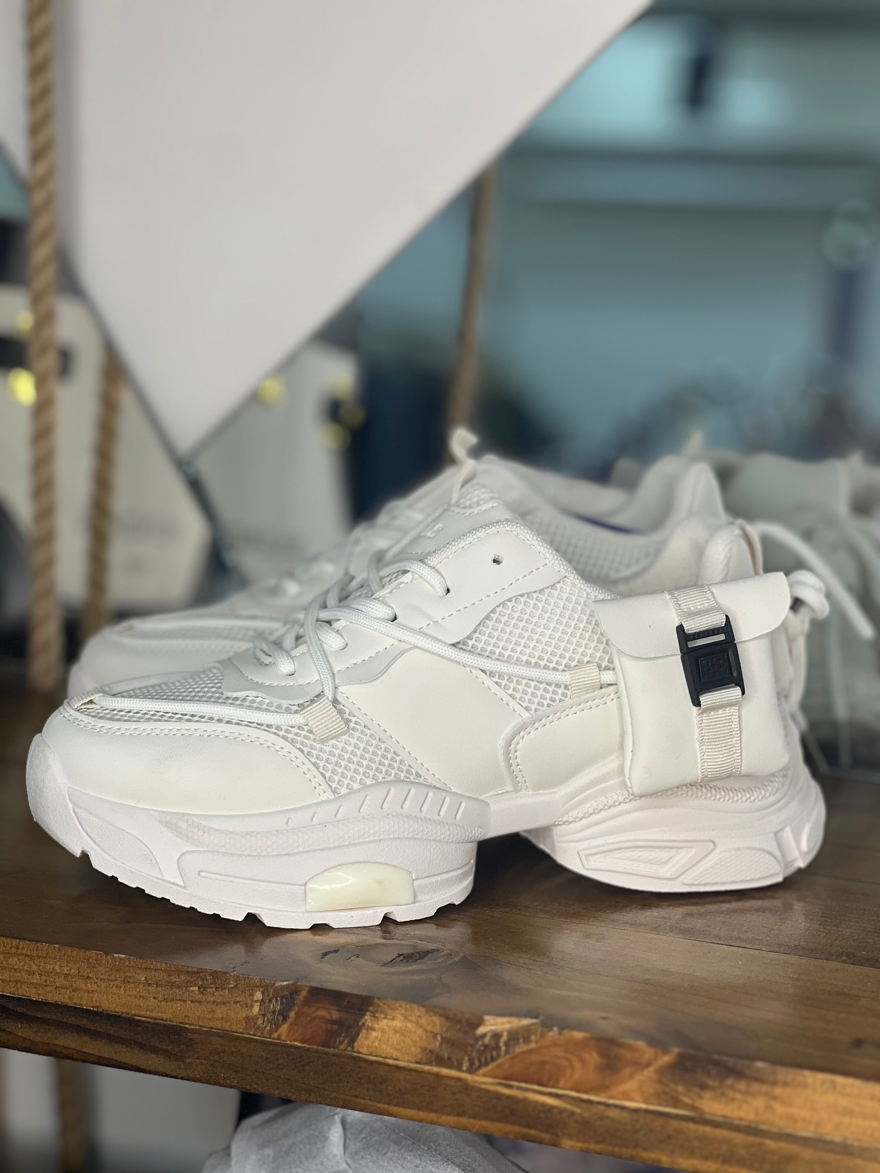White Pocket Sneakers – Minimal Style with a Smart Edge