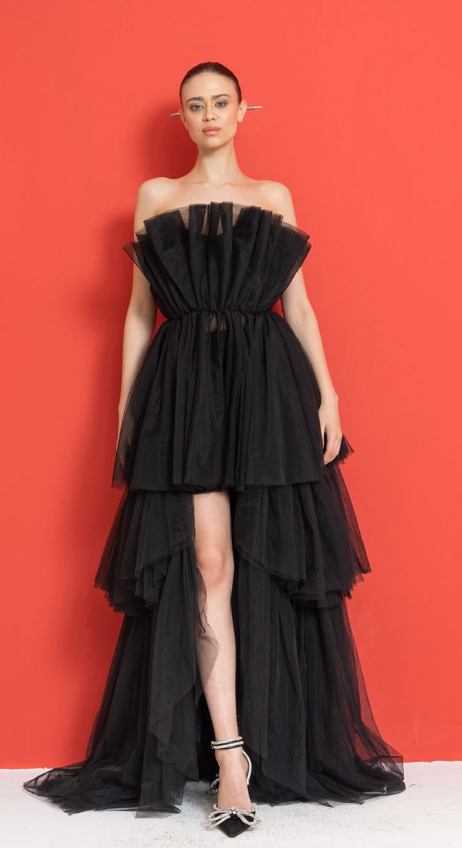 Strapless Princess tulle long dress