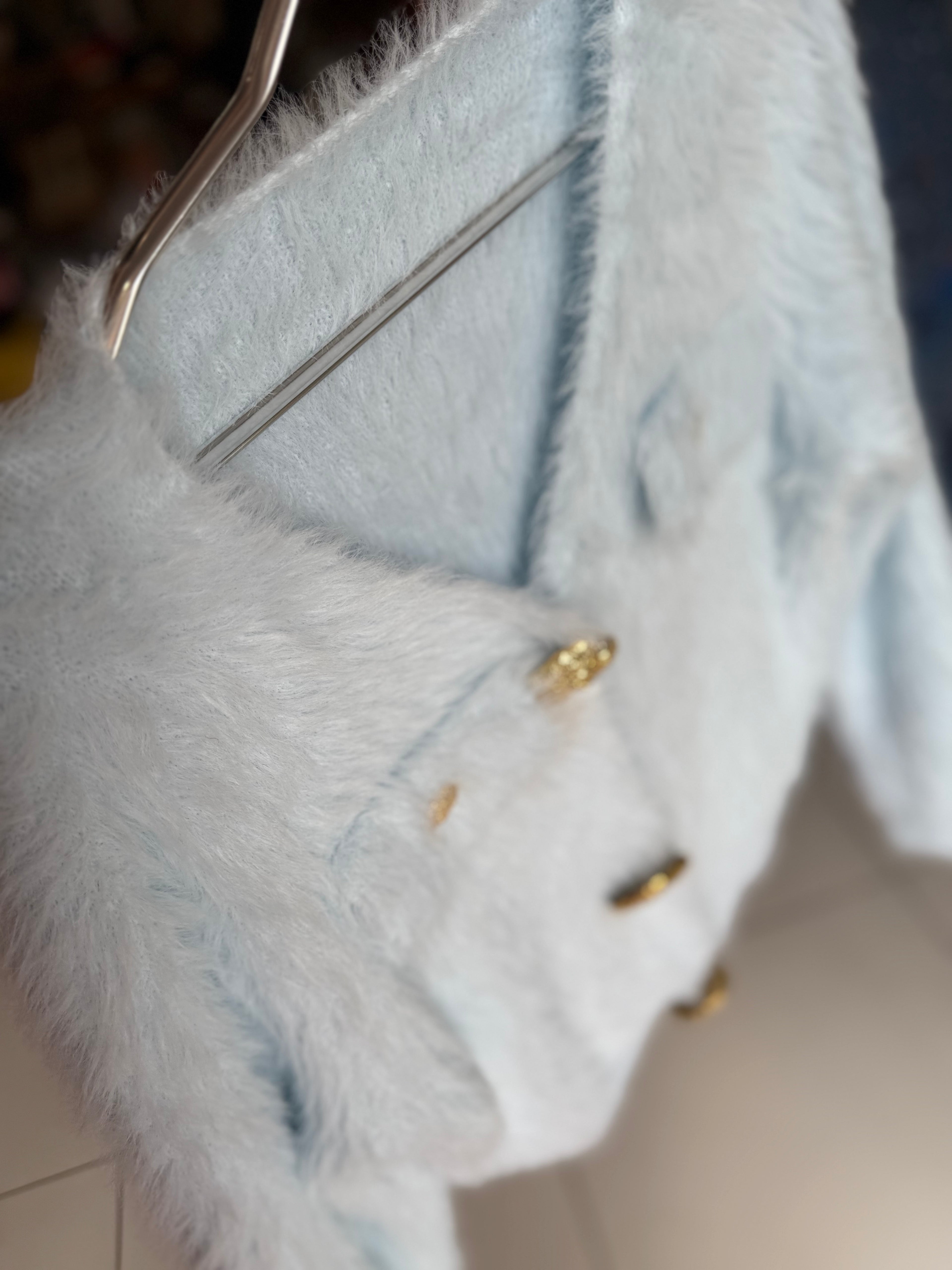 Gold bottoms fur sweater