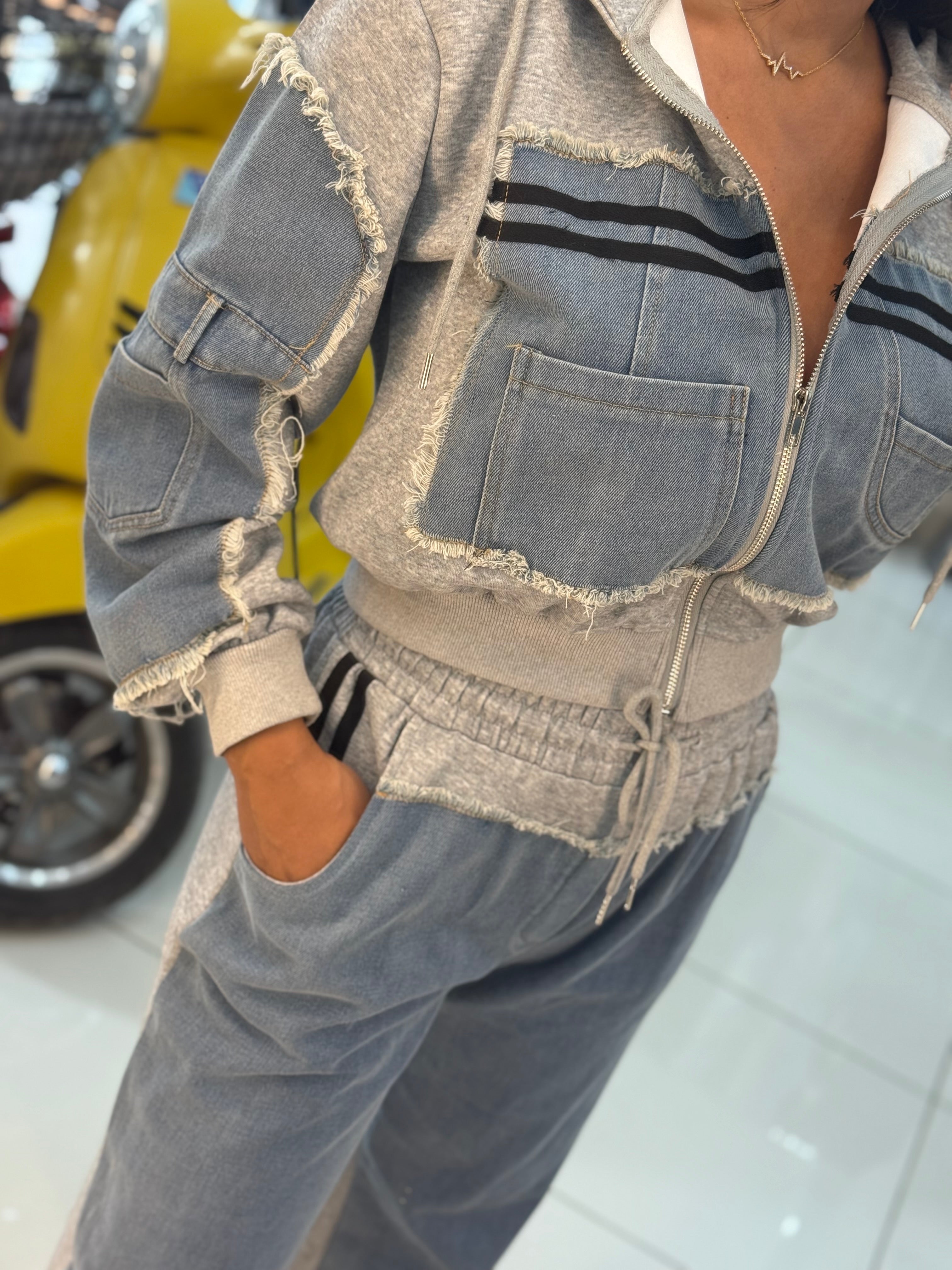 Denim Vibes Two-Tone Set