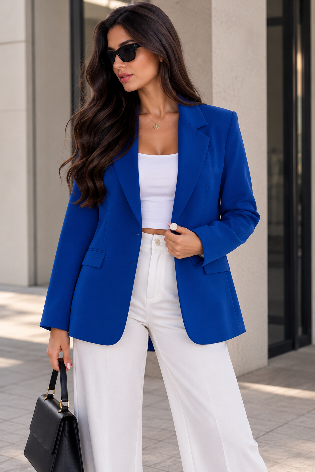 Elegant Royal Blue Tailored Blazer