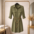 Olive Chic Shirt Dress 🌿✨
