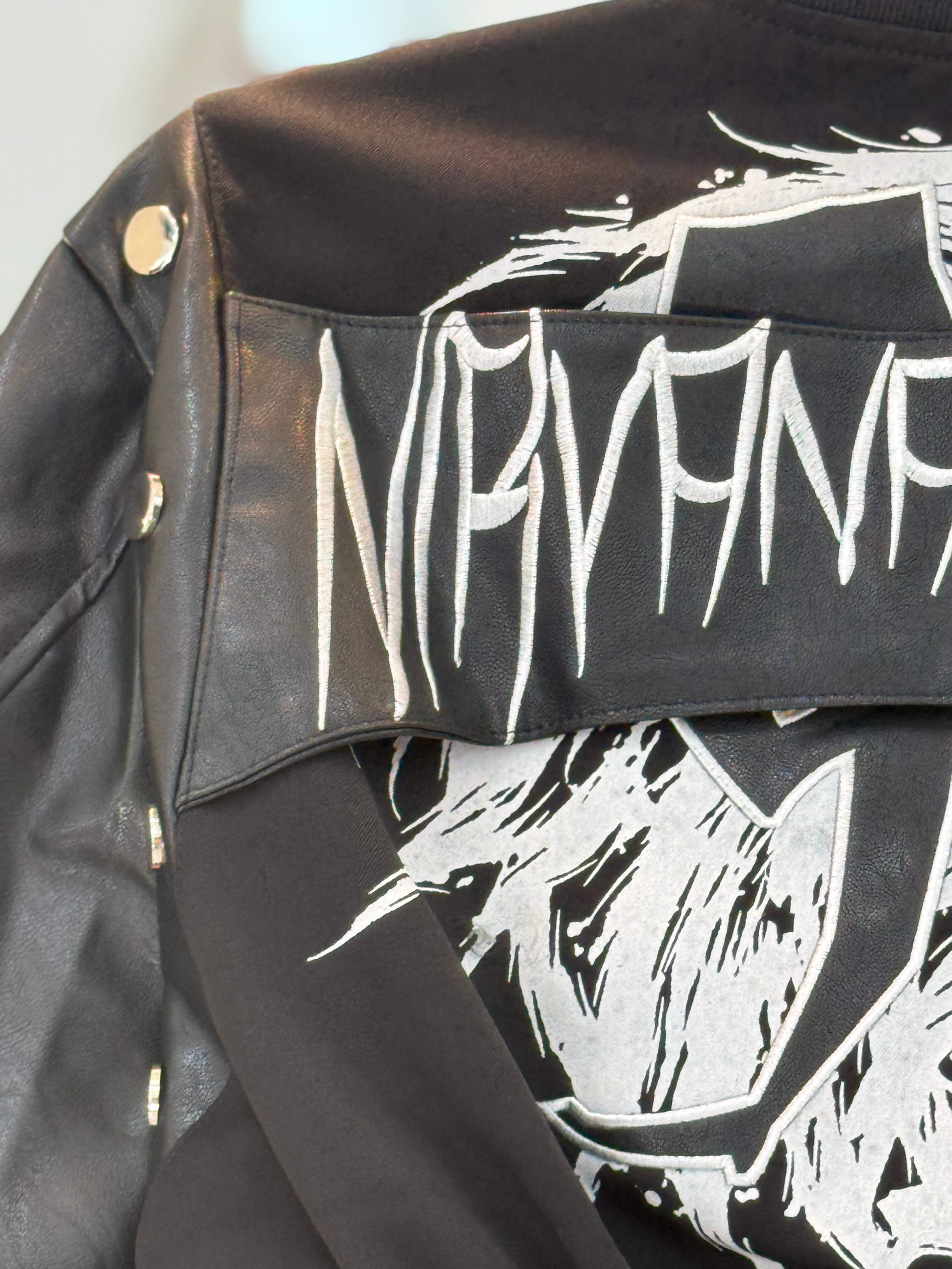 Leather crop stylish jacket