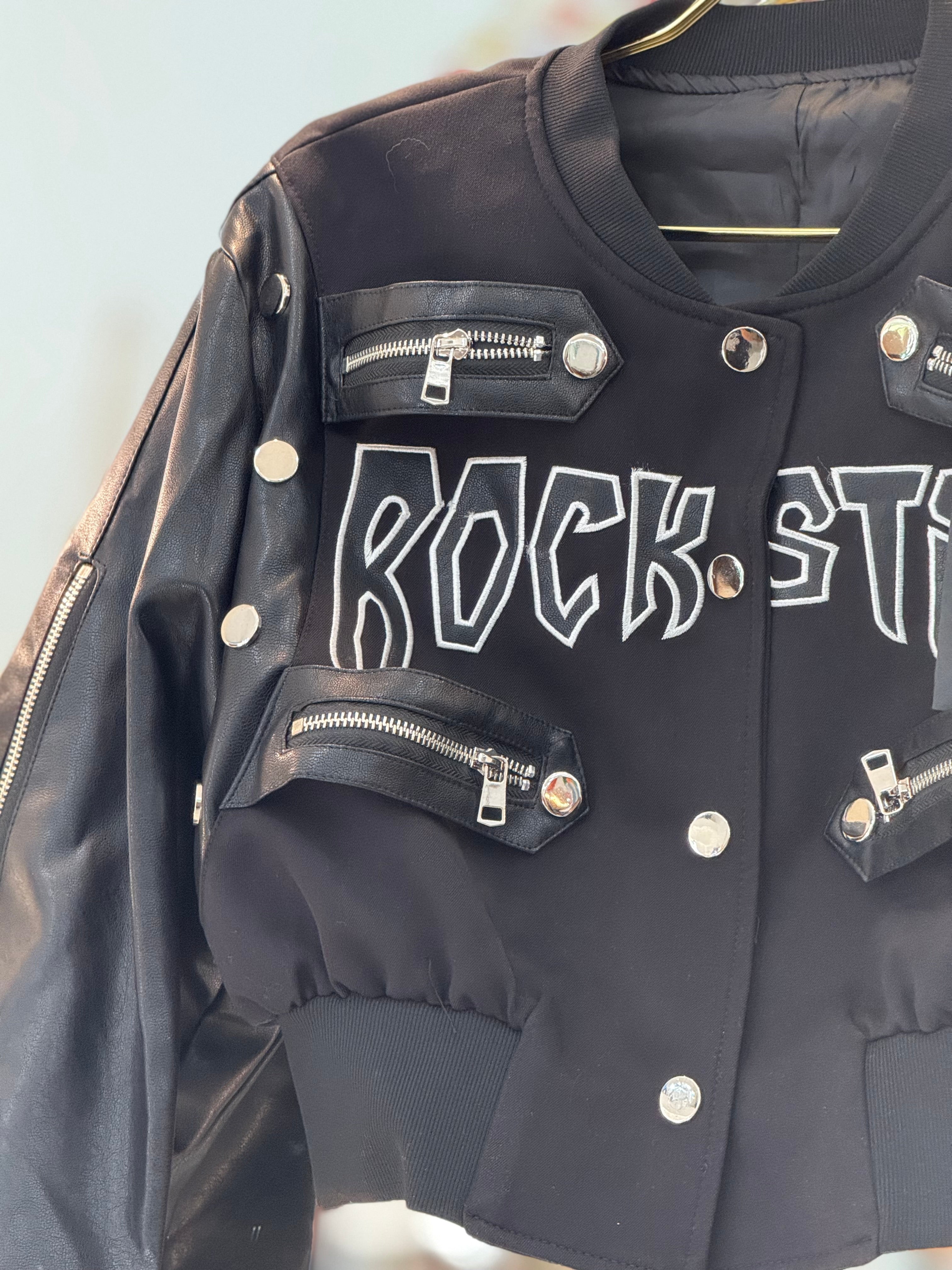 Leather crop stylish jacket