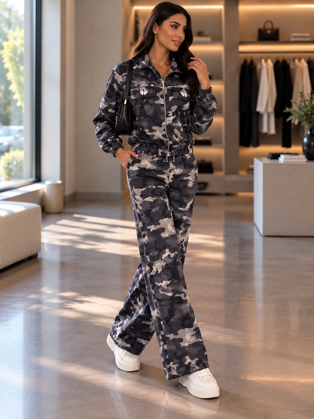 Camouflage two pieces tracksuit