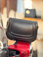 Leather blk clutch