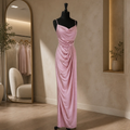 Blush Sparkle Satin Gown