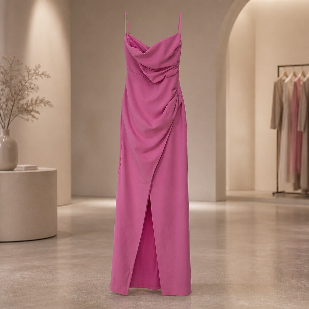 Baby Purple Draped Occasion Dress
