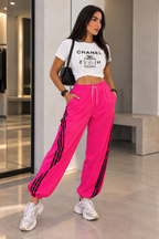 Sporty Striped Jogger Pants