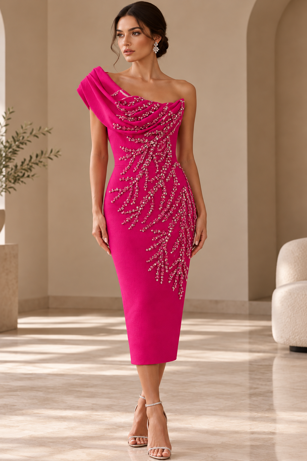 Crystal Embellished Bandage Dress