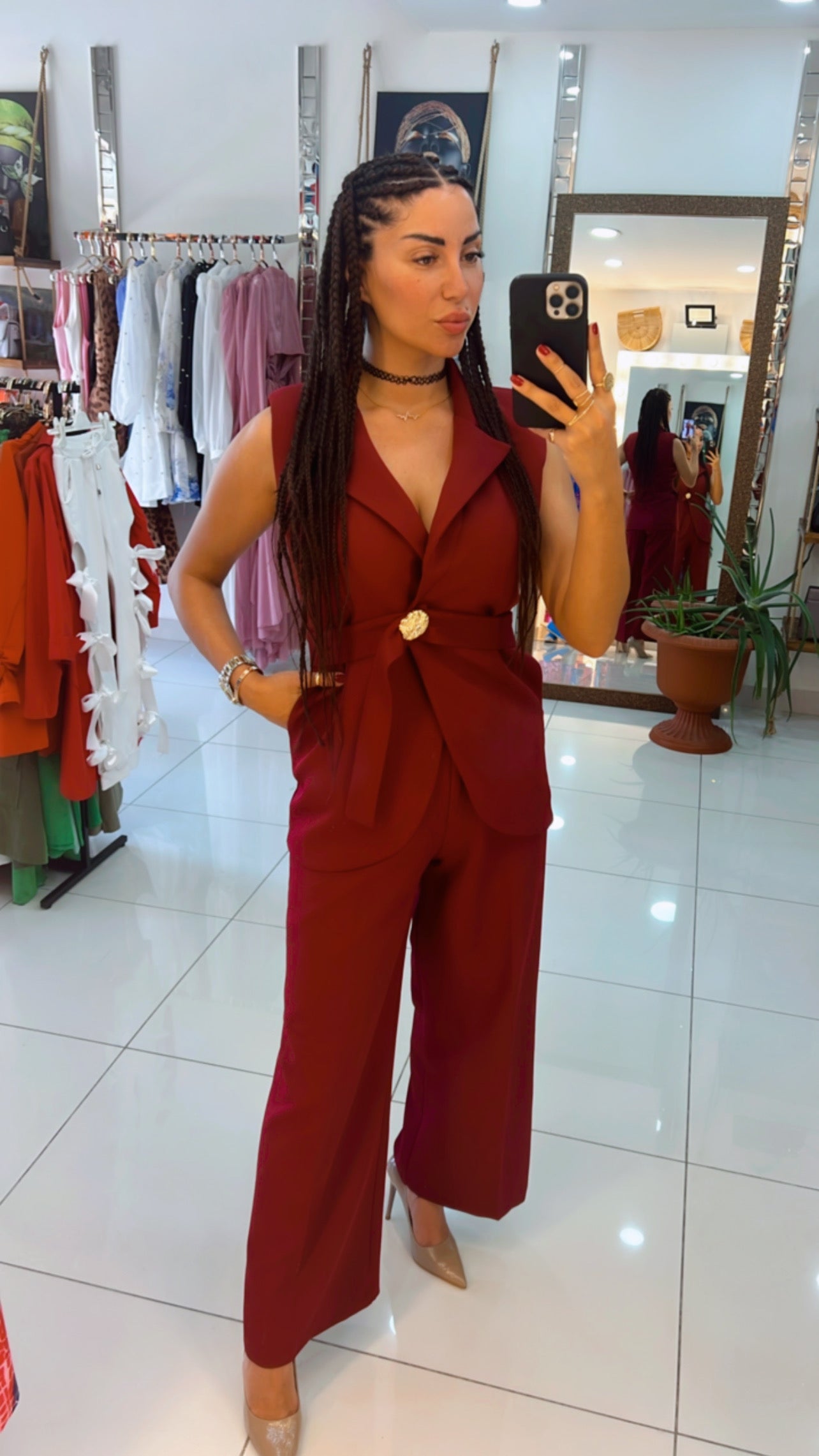 Burgundy Power Set – Sleek, Structured & Statement-Making