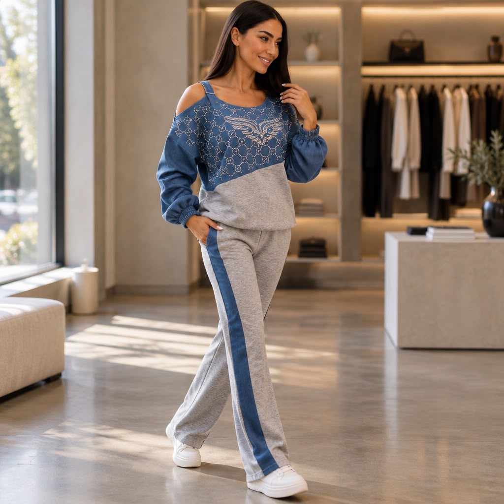 Blue and grey wings set