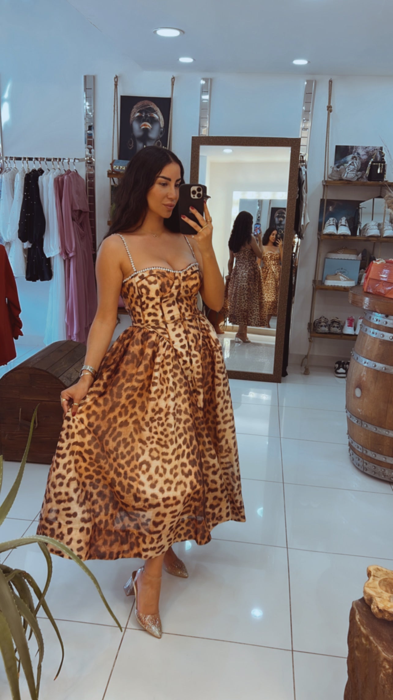 Leopard Print Pattern Dress