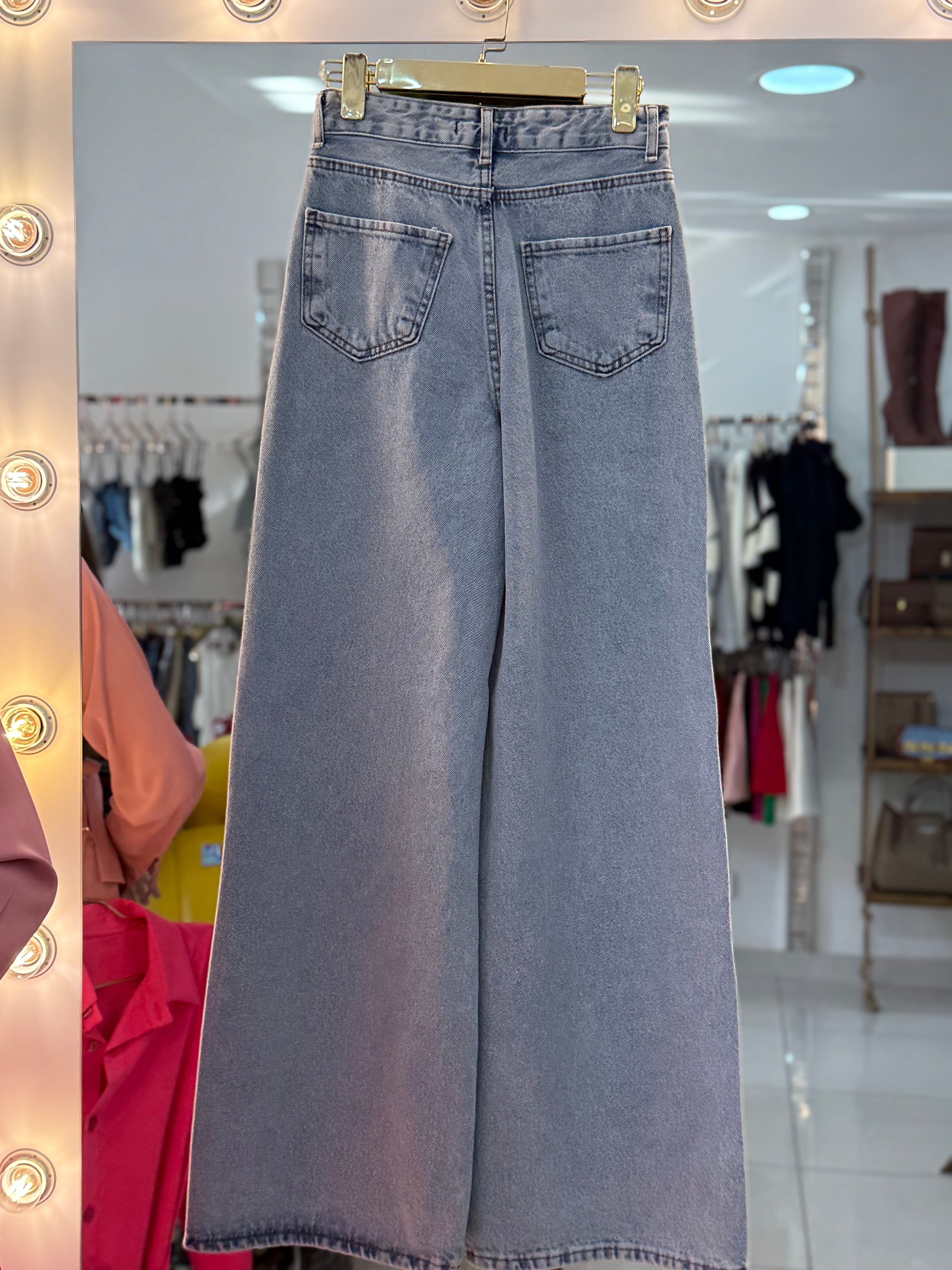 Rhinestones denim jeans