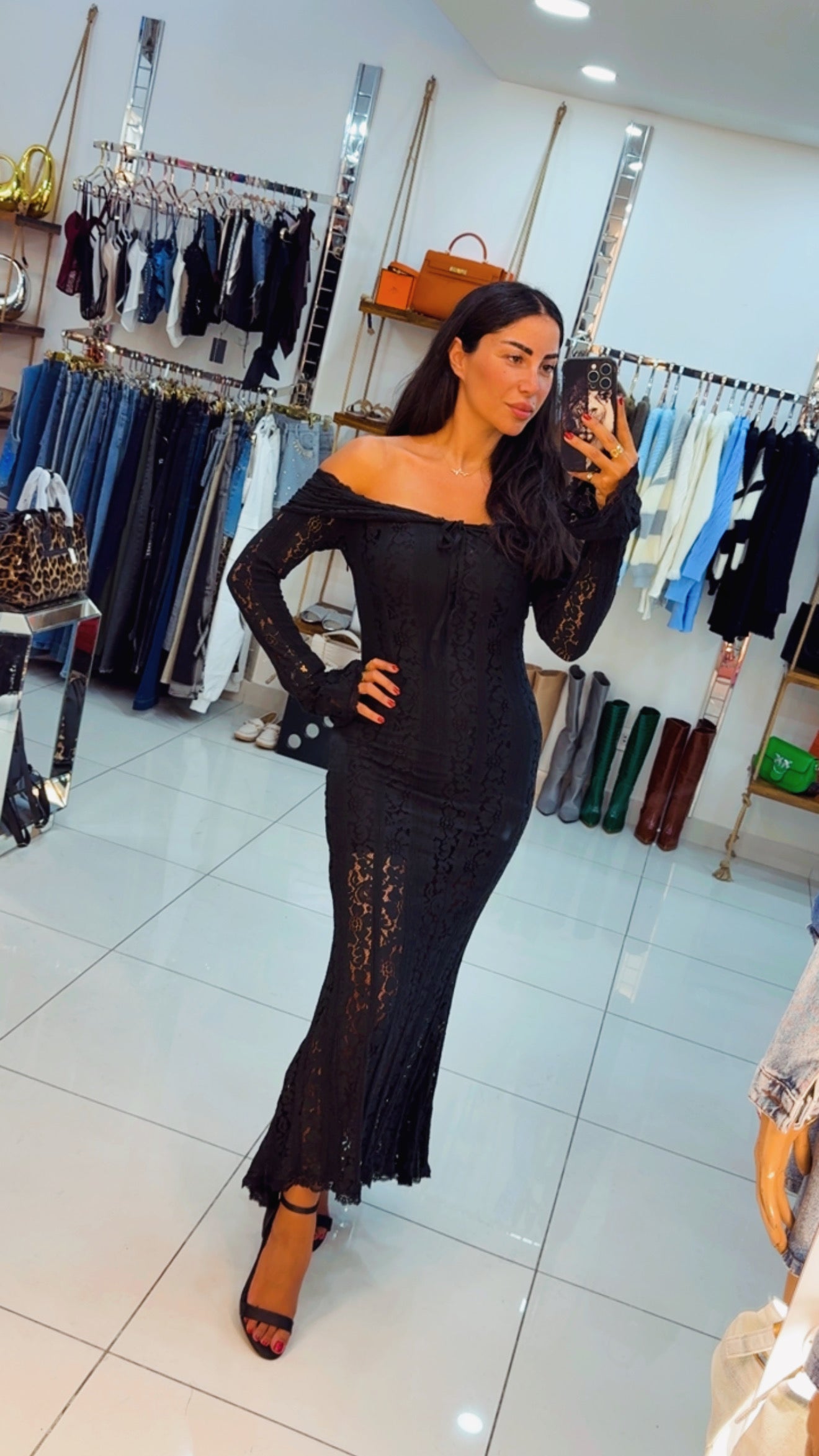 Black Sheer Elegance Dress