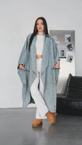 Oversized Denim Long Coat