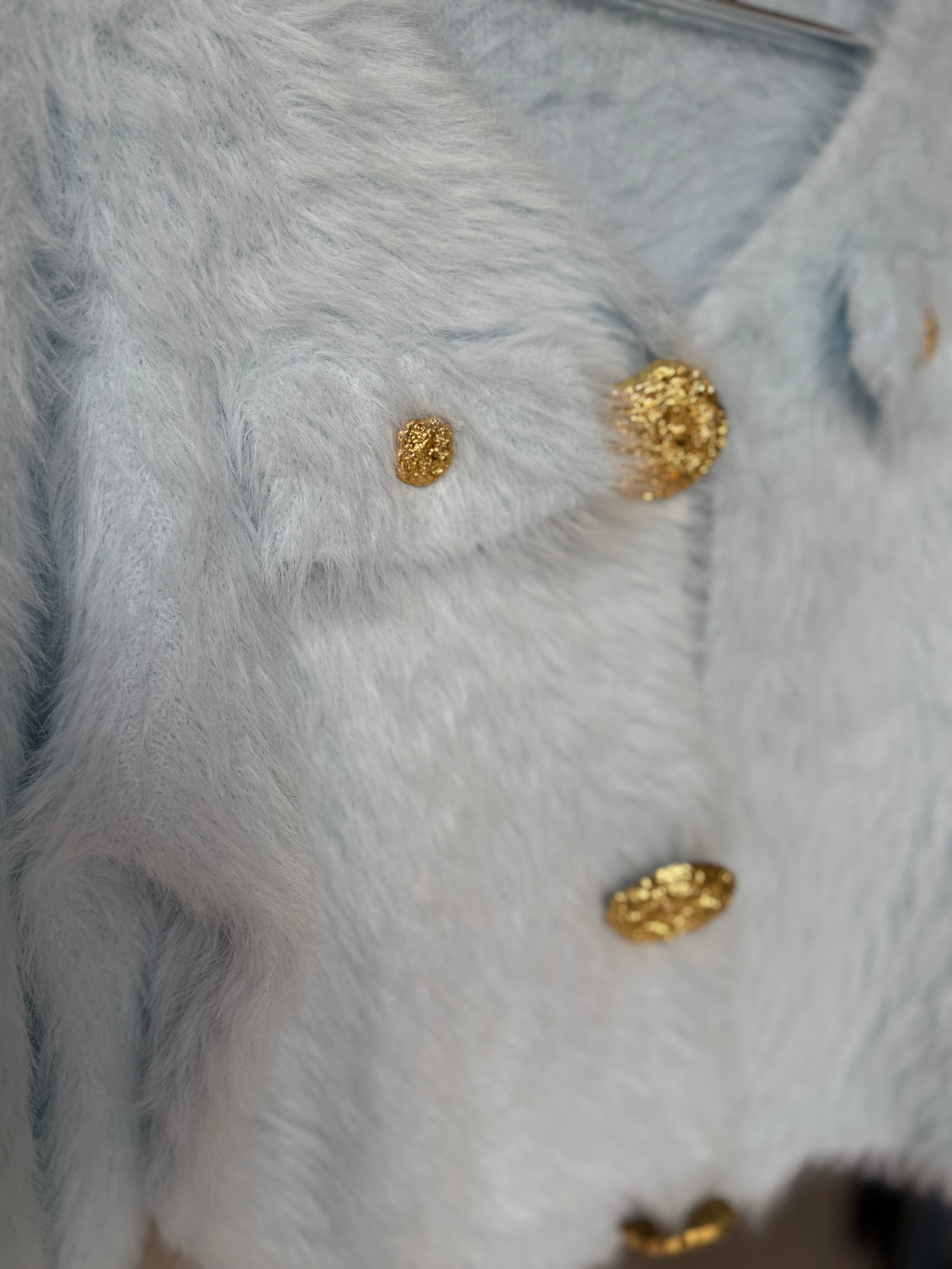 Gold bottoms fur sweater