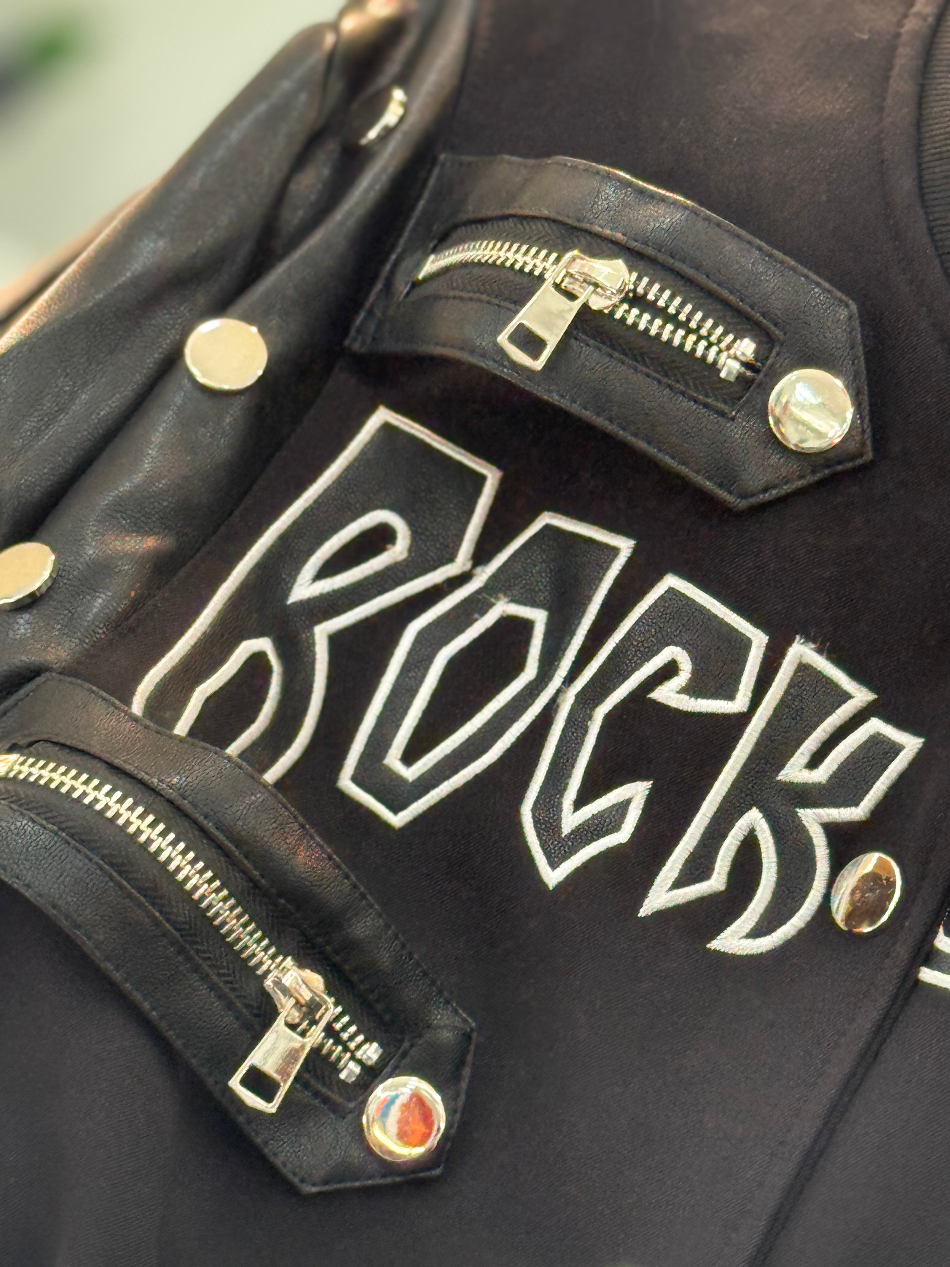 Leather crop stylish jacket