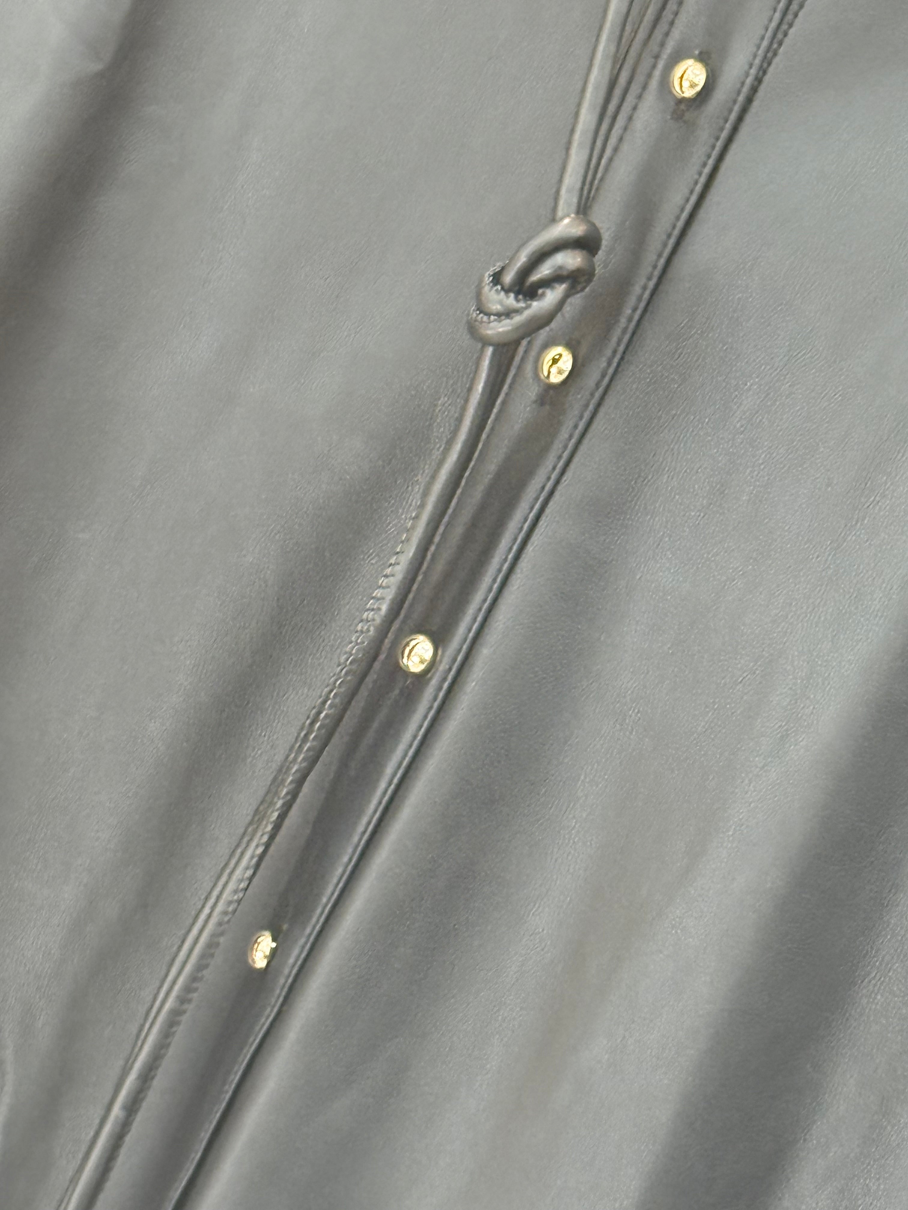 Leather bottoms top with belt