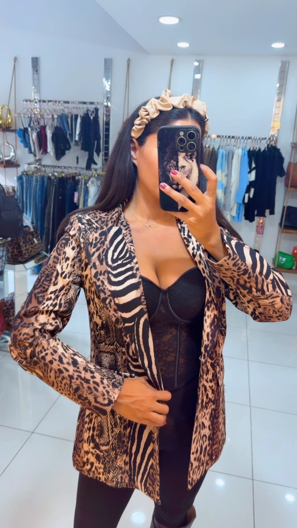 Leopard blazer