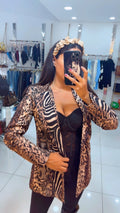 Leopard blazer