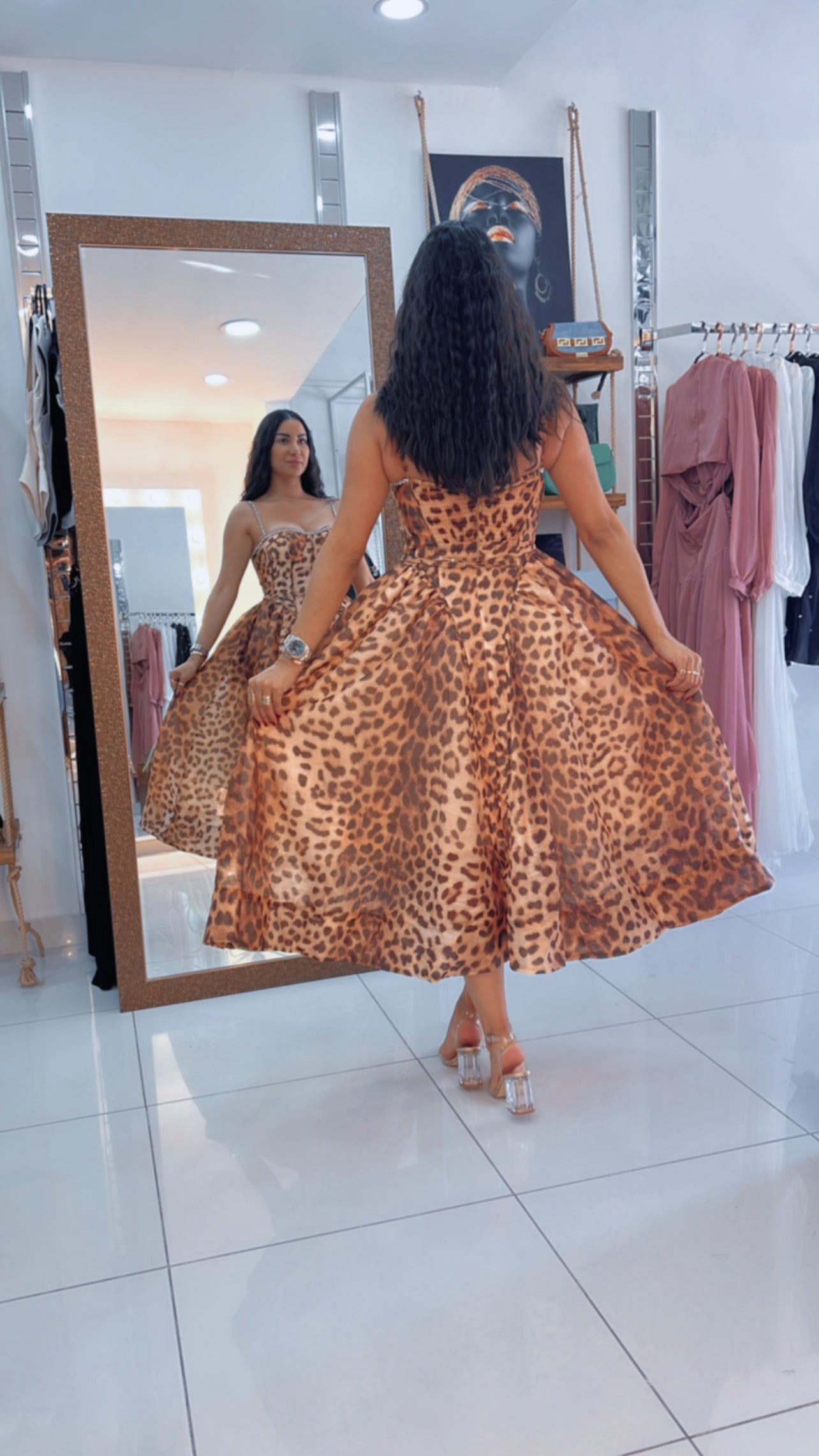 Leopard Print Pattern Dress